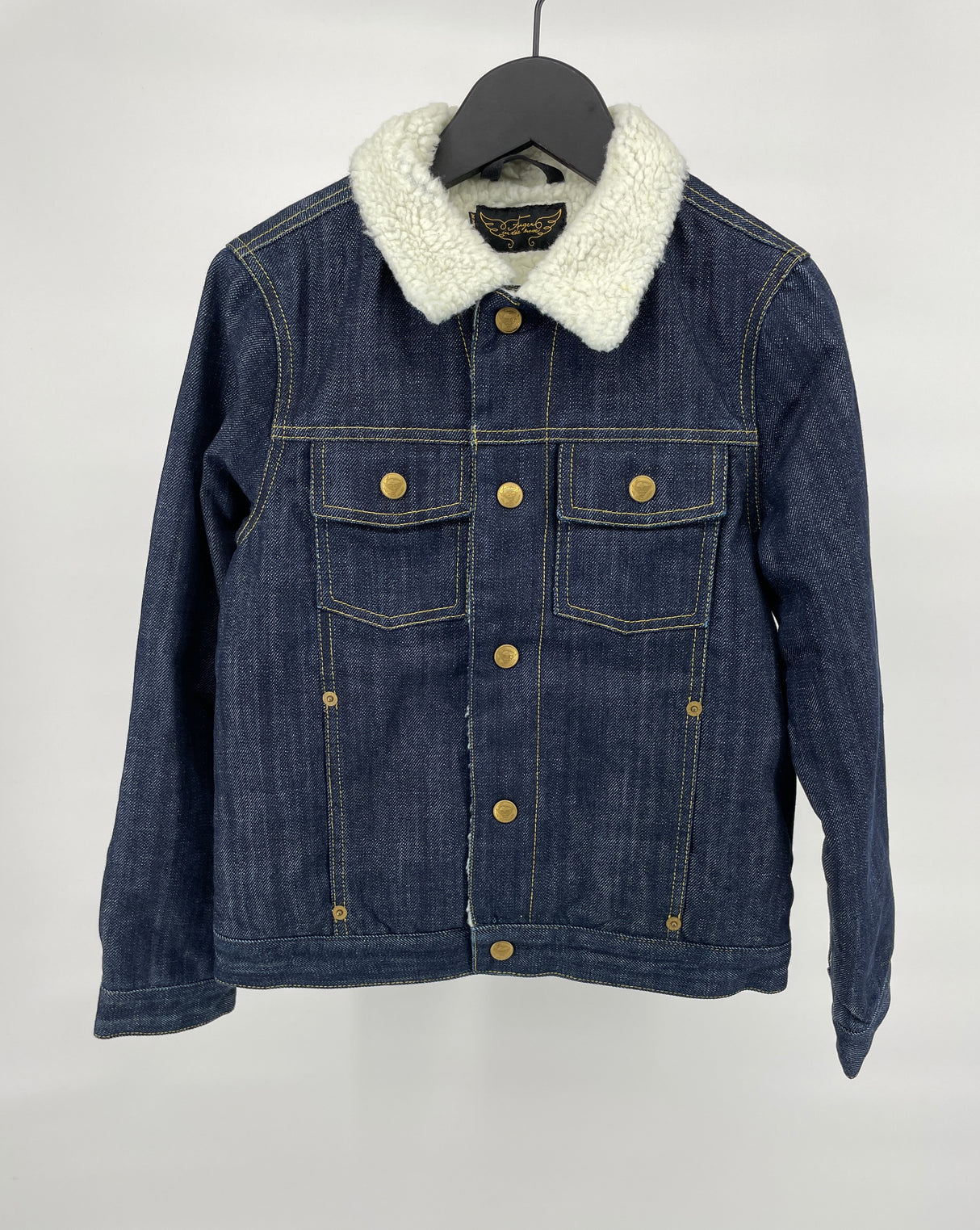 Spijkerjas Donkerblauw Gevoerd