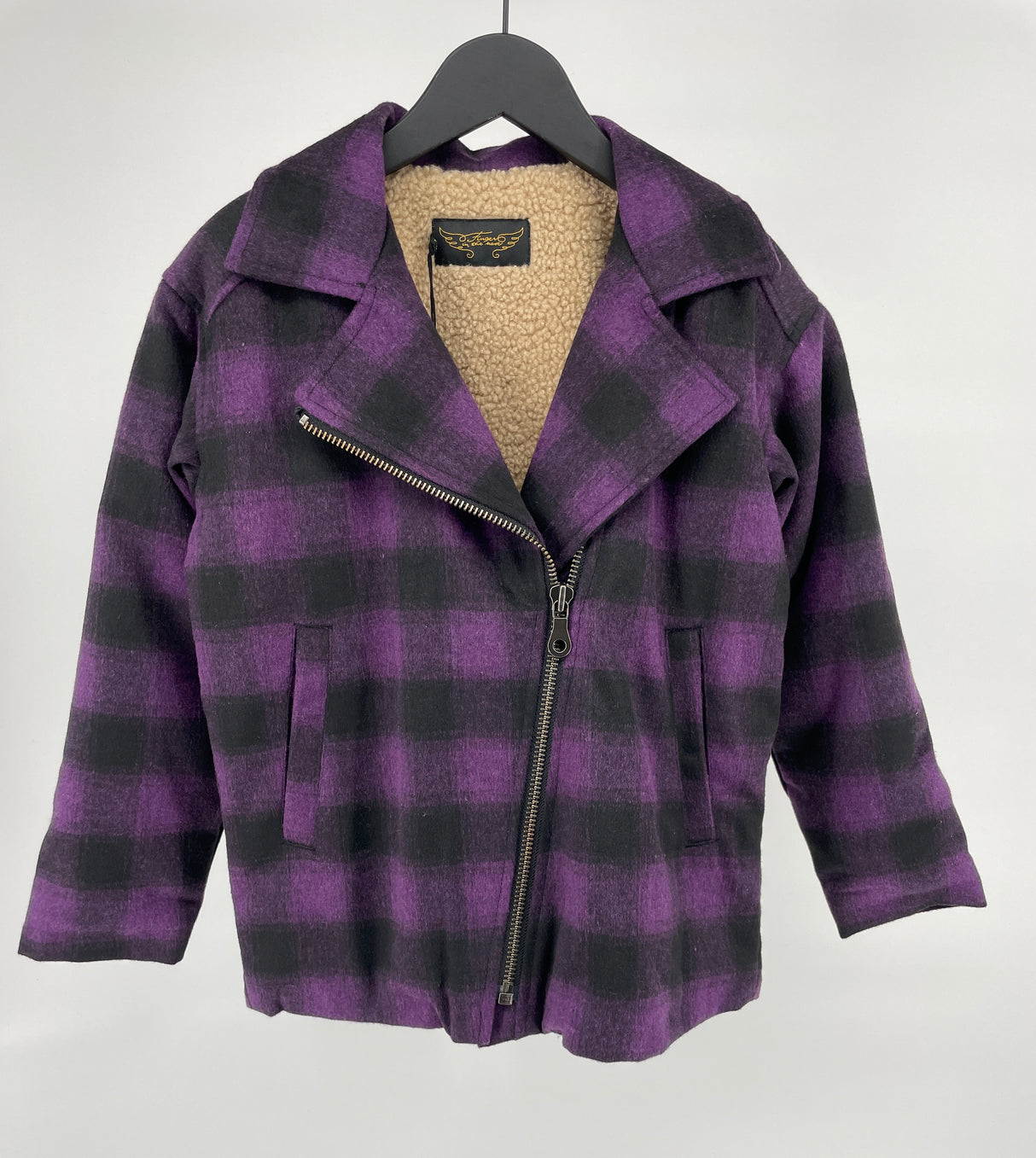 Jas Paars Geruit Maat 134