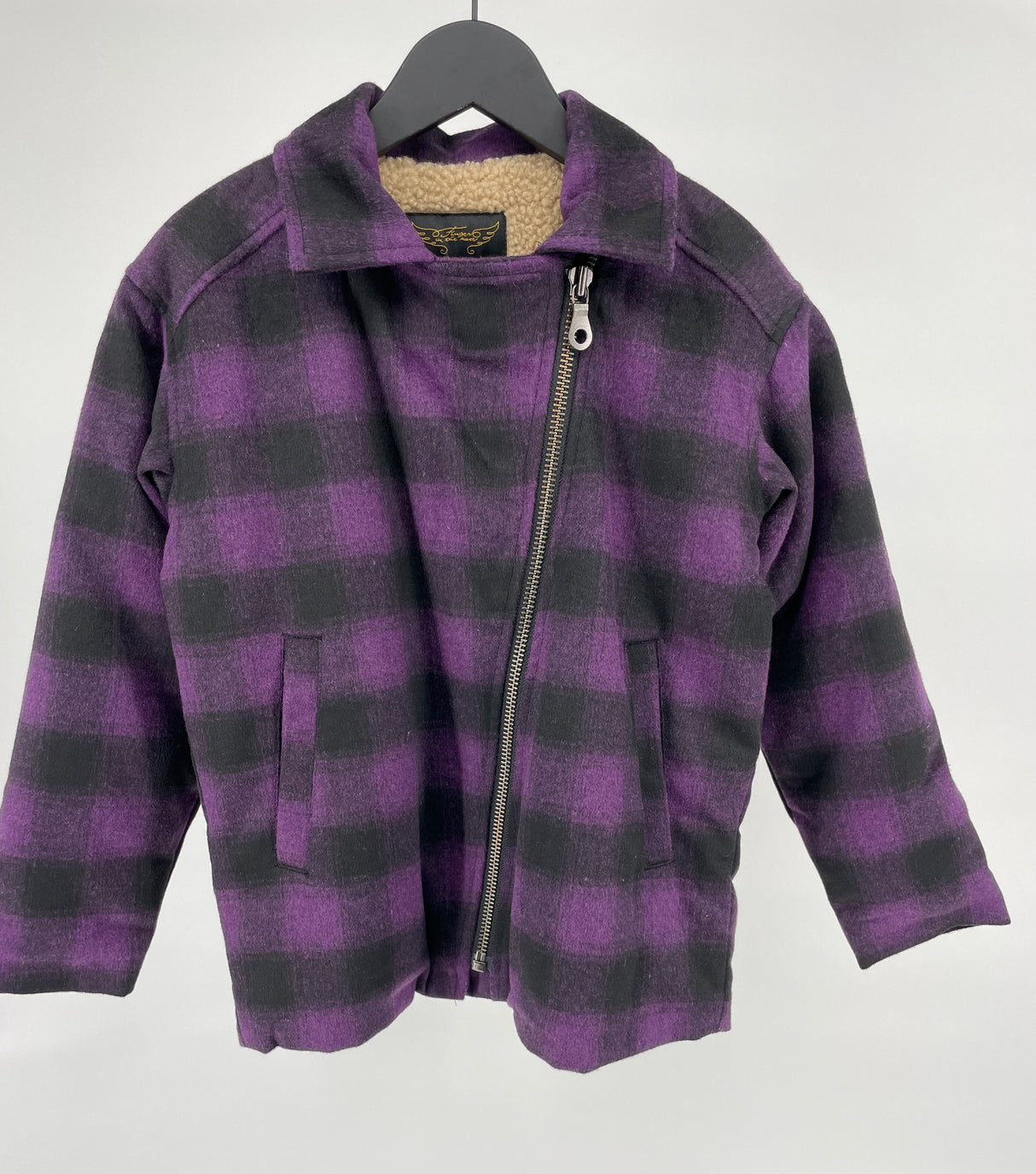 Jas Paars Geruit Maat 134