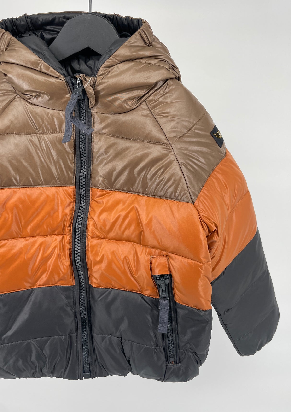 Jas Reversible Bruin Oranje Maat 110