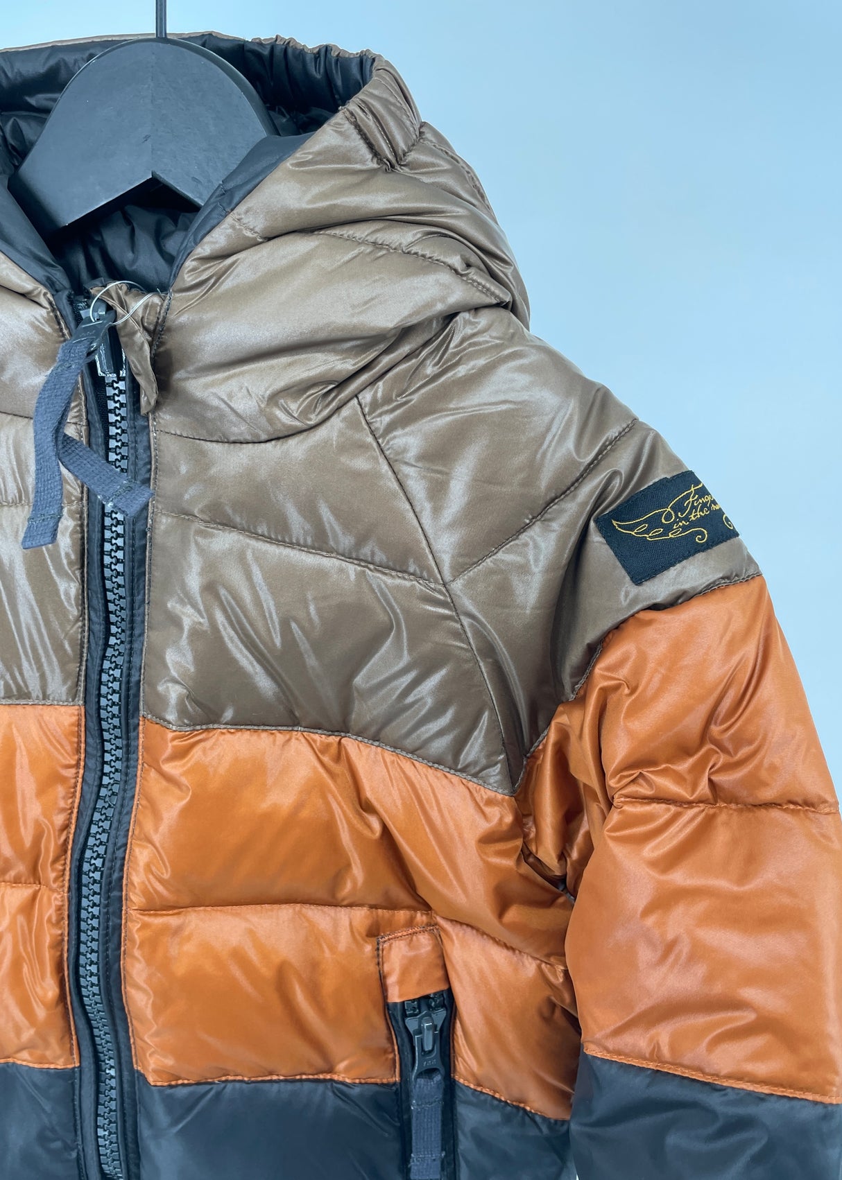 Jas Reversible Bruin Oranje Maat 110