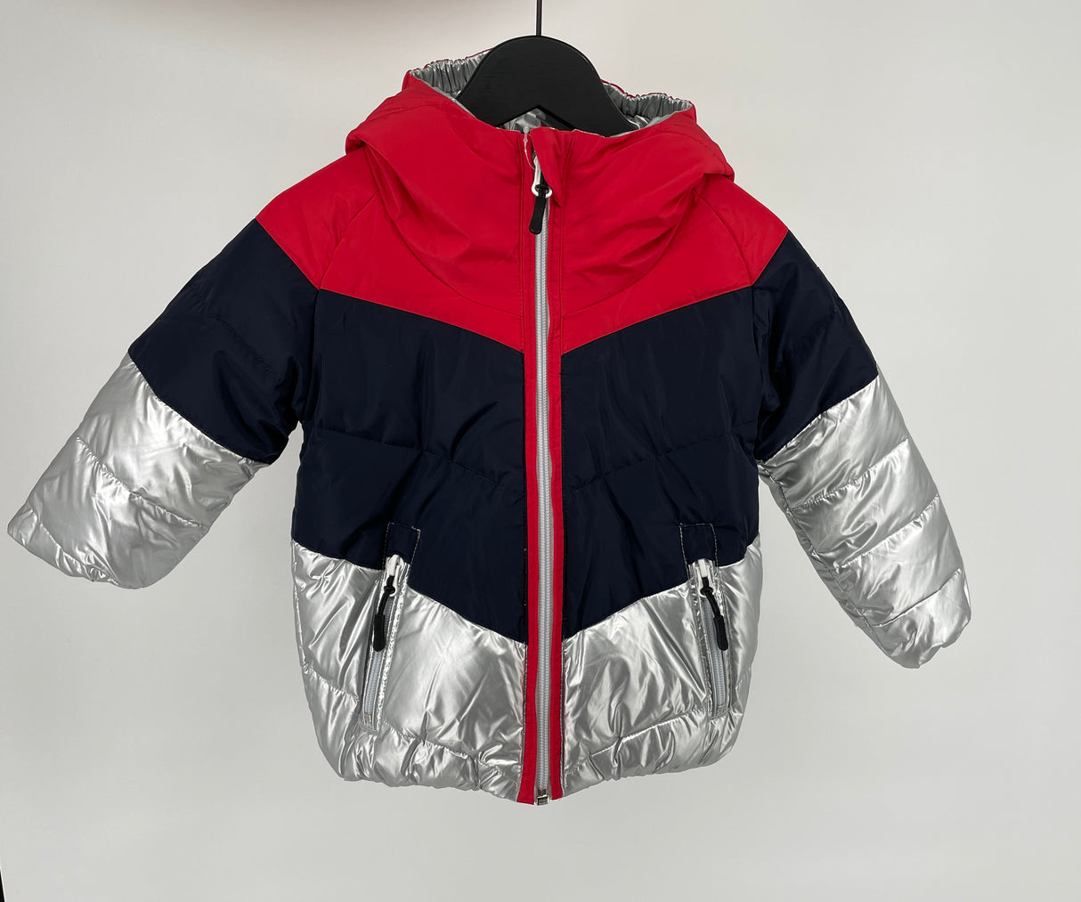 Jas Dons Reversible Zilver Maat 110