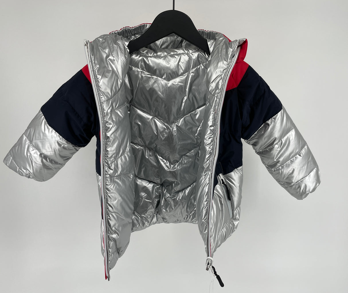 Jas Dons Reversible Zilver Maat 110