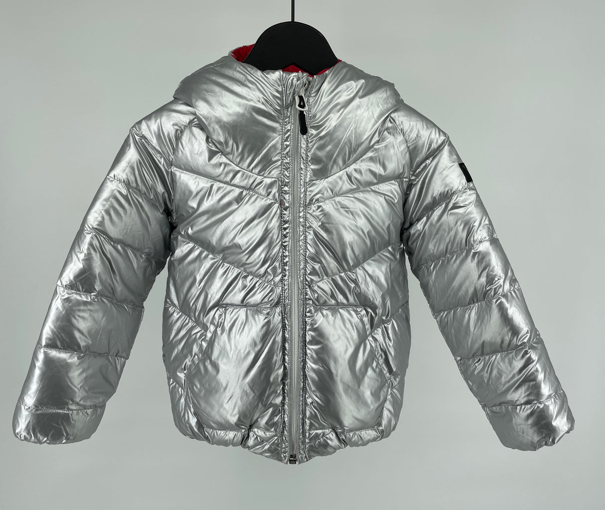 Jas Dons Reversible Zilver Maat 110