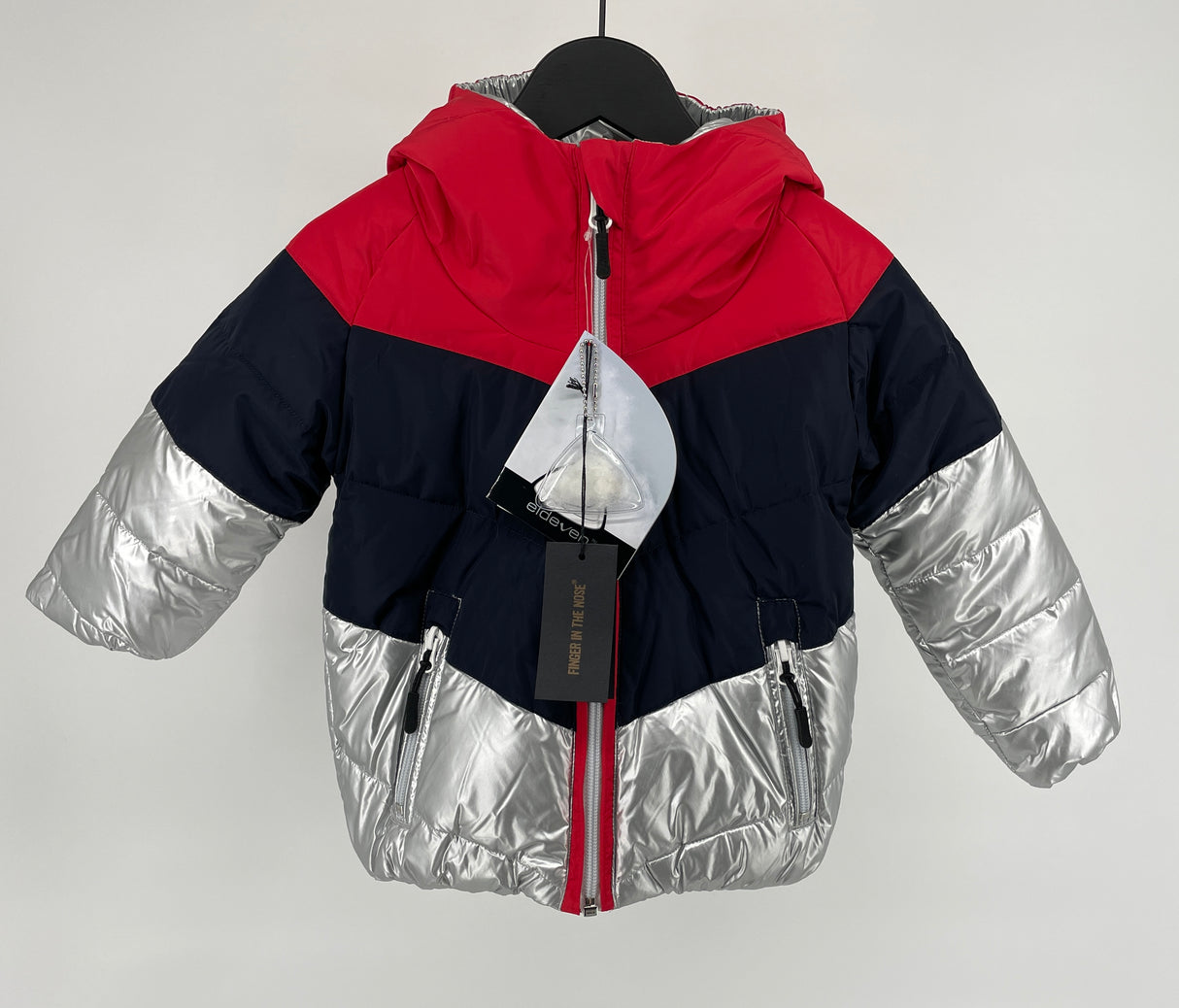 Jas Dons Reversible Zilver Maat 110