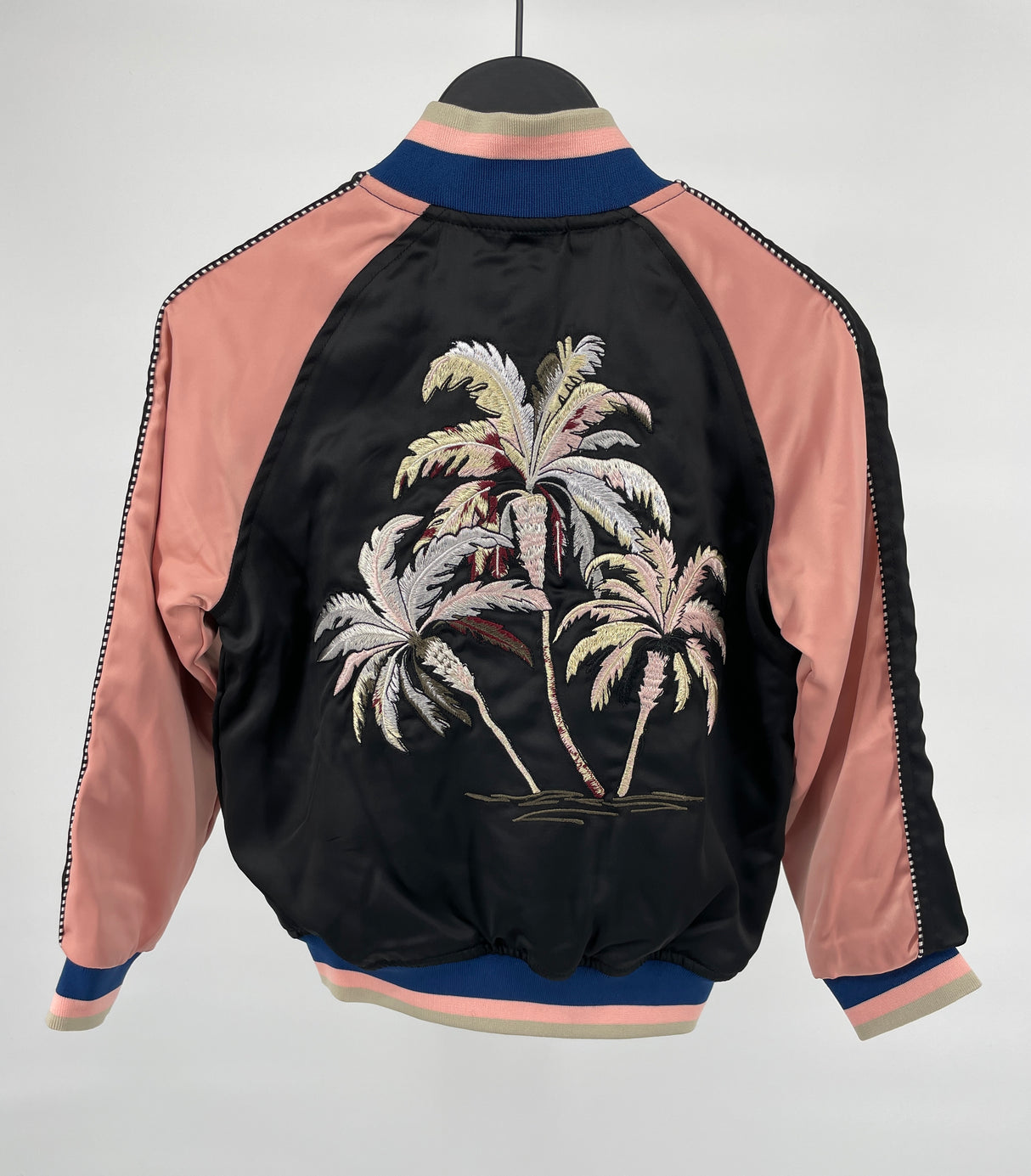 Jas Zwart Roze Palmboom Maat 122