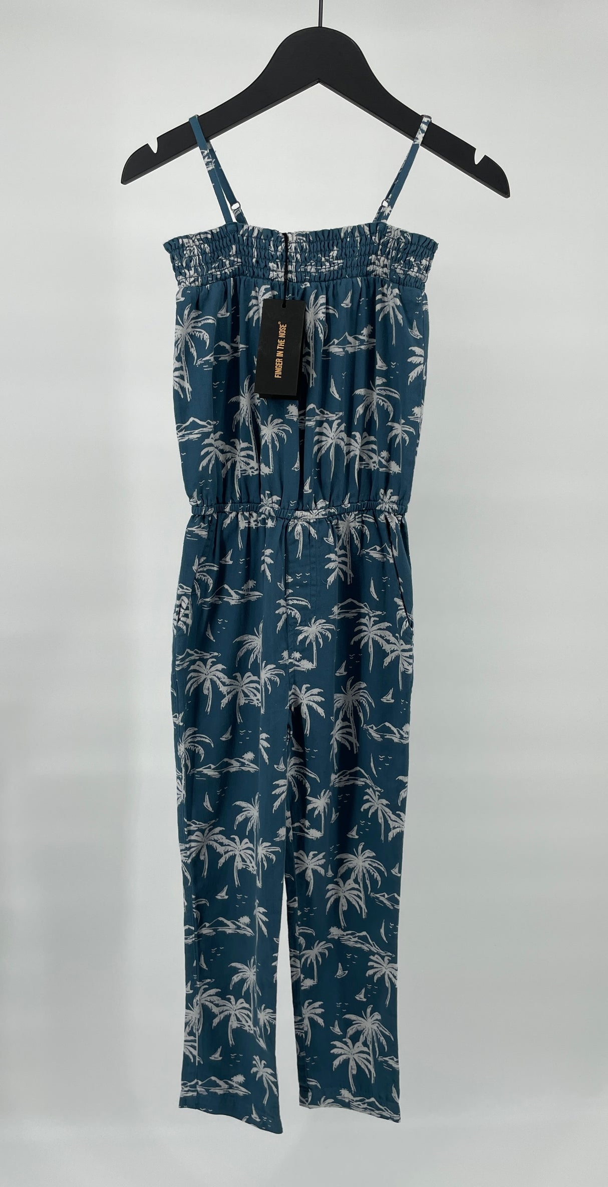 Jumpsuit Lang Blauw Palmbomen