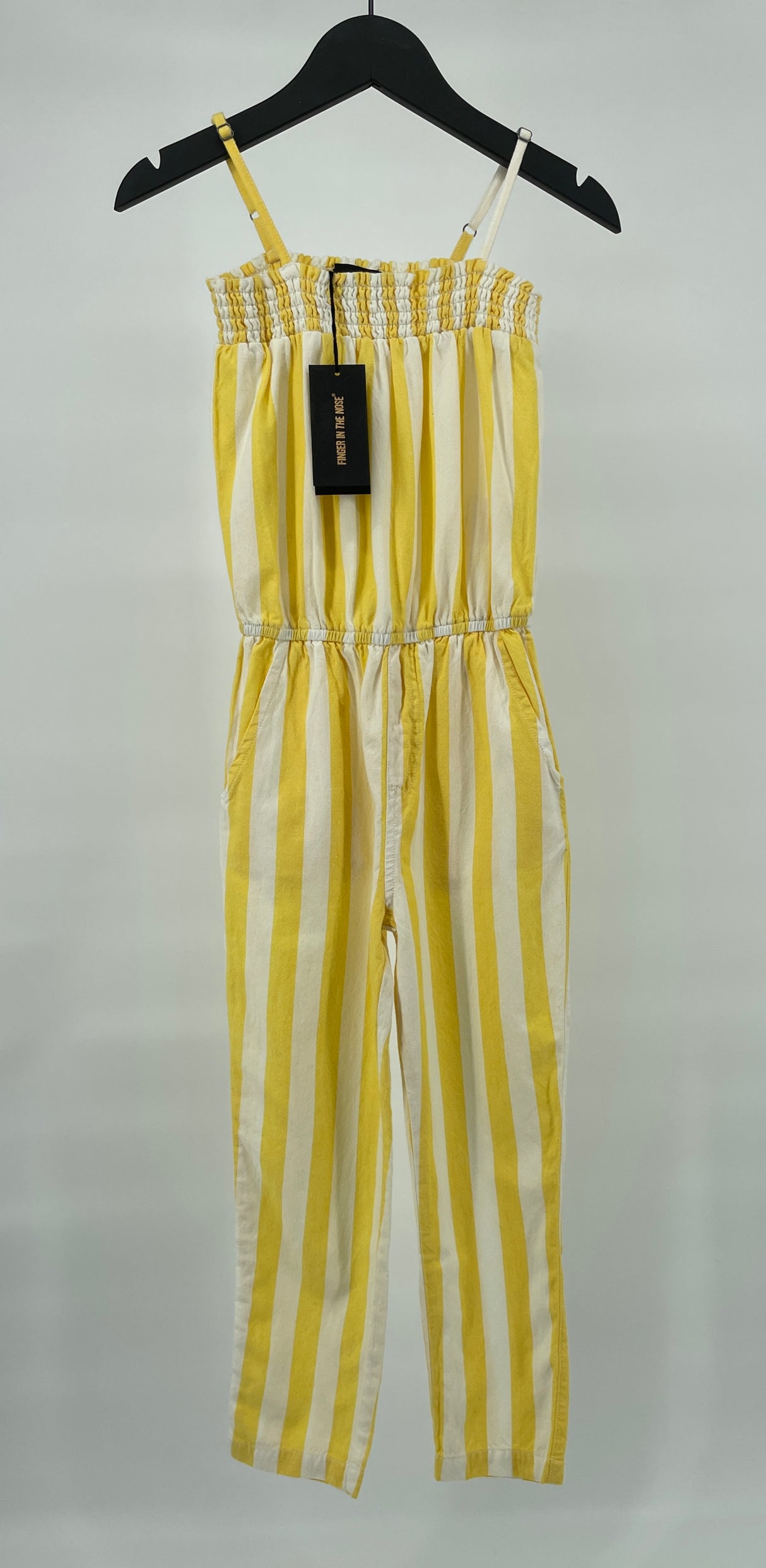 Jumpsuit Geel Wit Gestreept