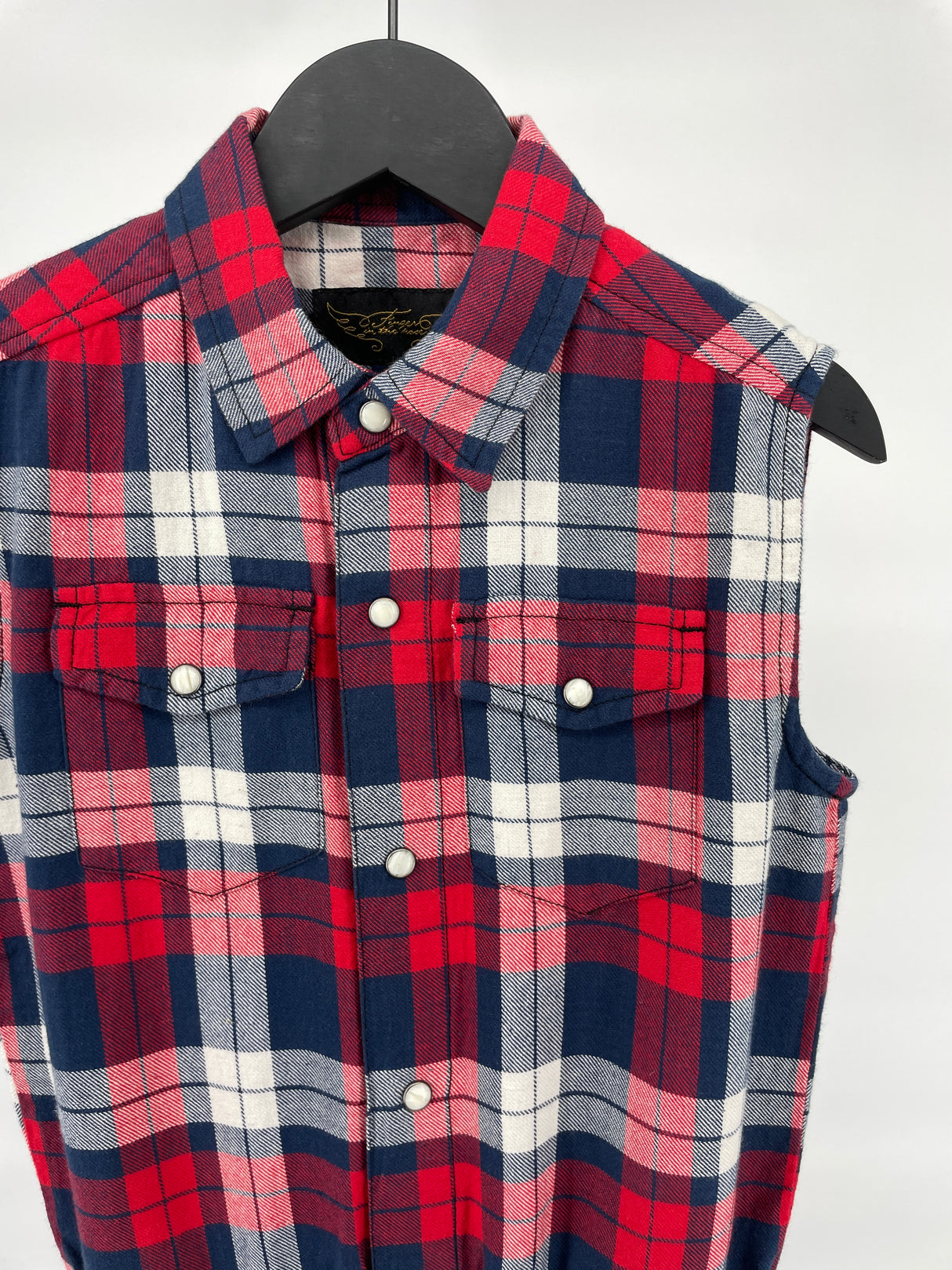 Jumpsuit Mouwloos Rood Wit Blauw Geruit Maat 134