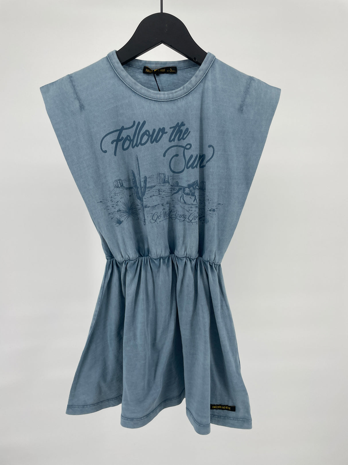 Jurk Blauw Mouwloos Follow The Sun Maat 122