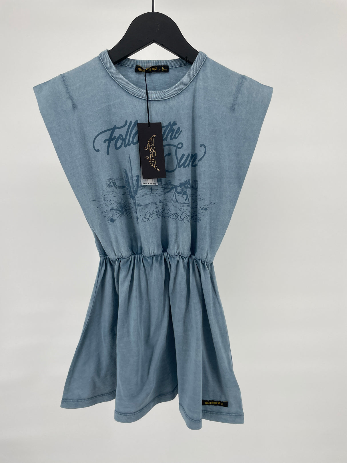 Jurk Blauw Mouwloos Follow The Sun Maat 122