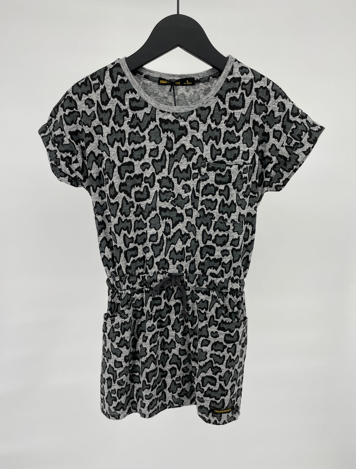Jurk Grijs Panter Print