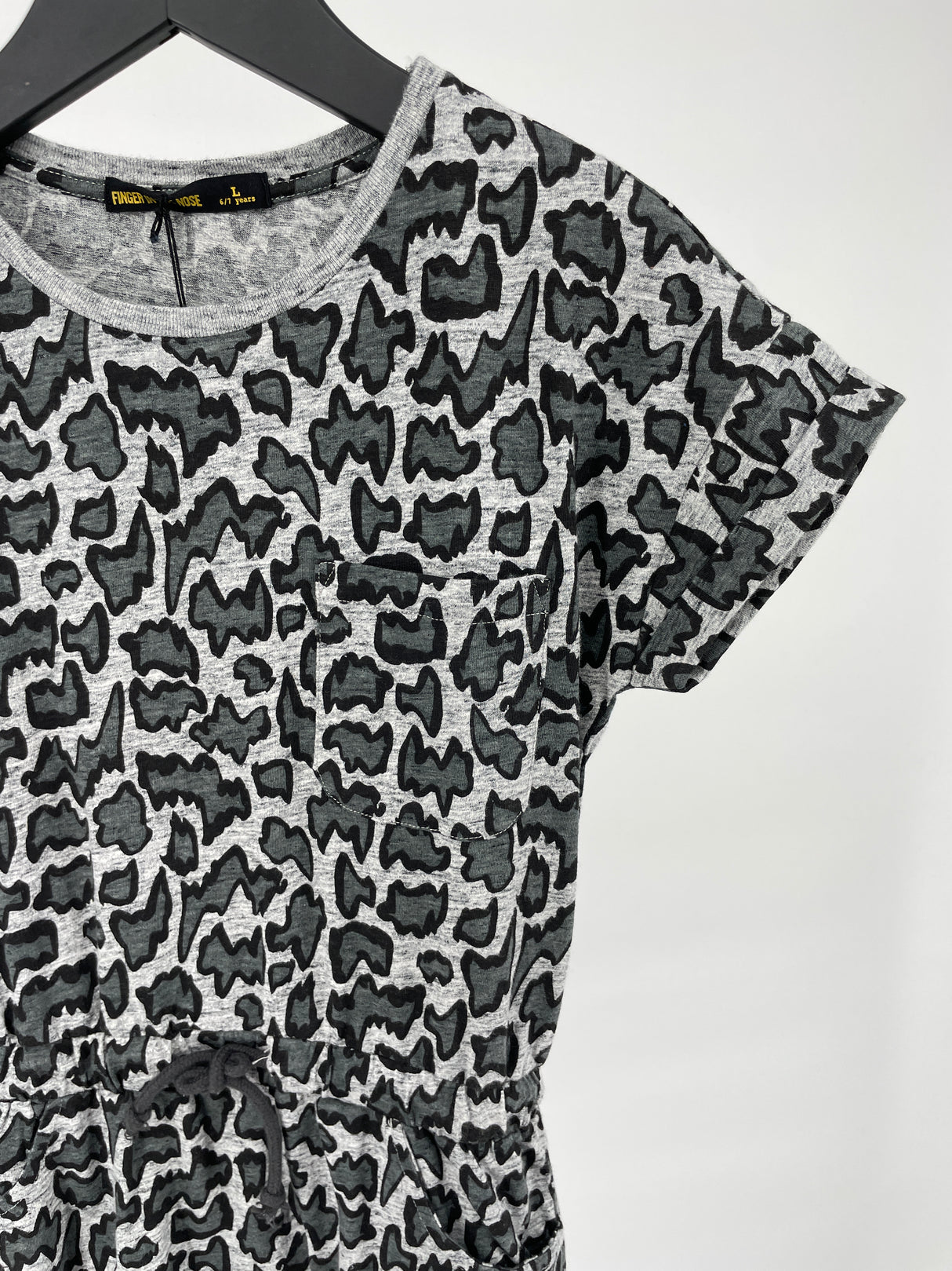Jurk Grijs Panter Print