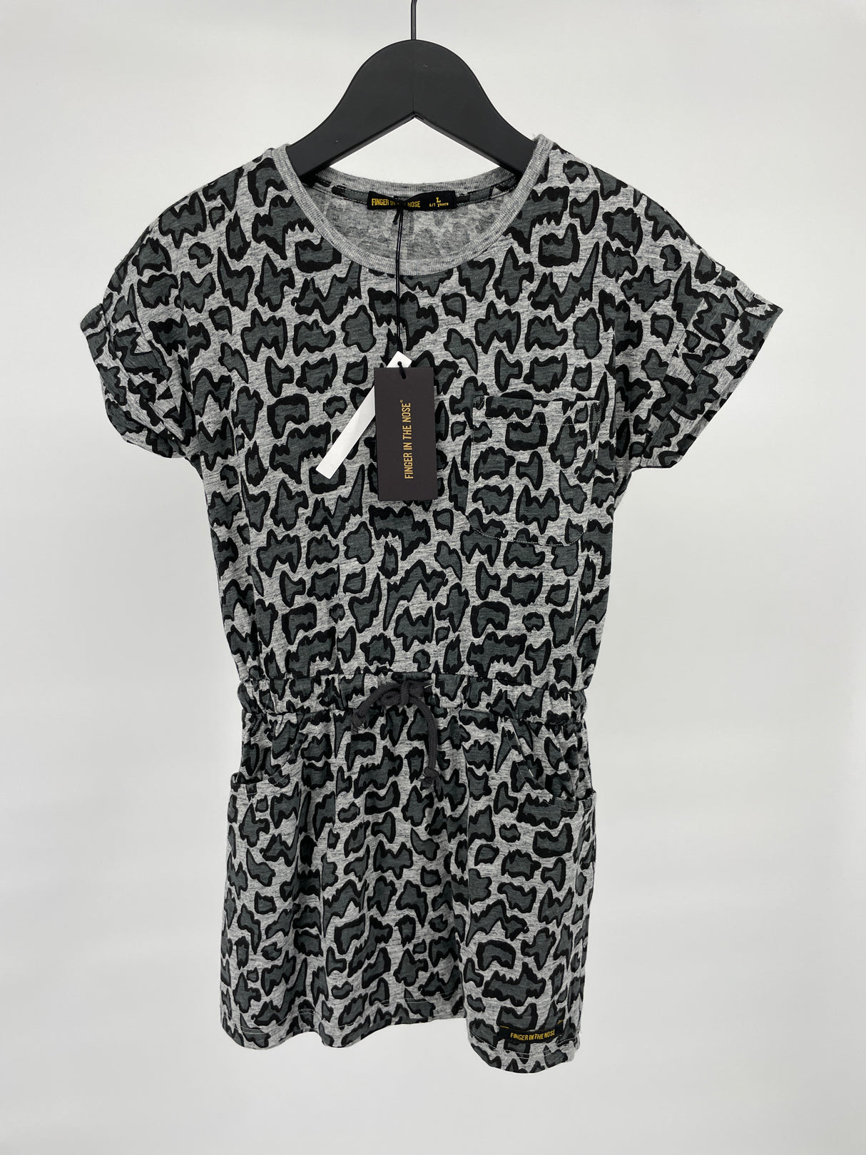 Jurk Grijs Panter Print