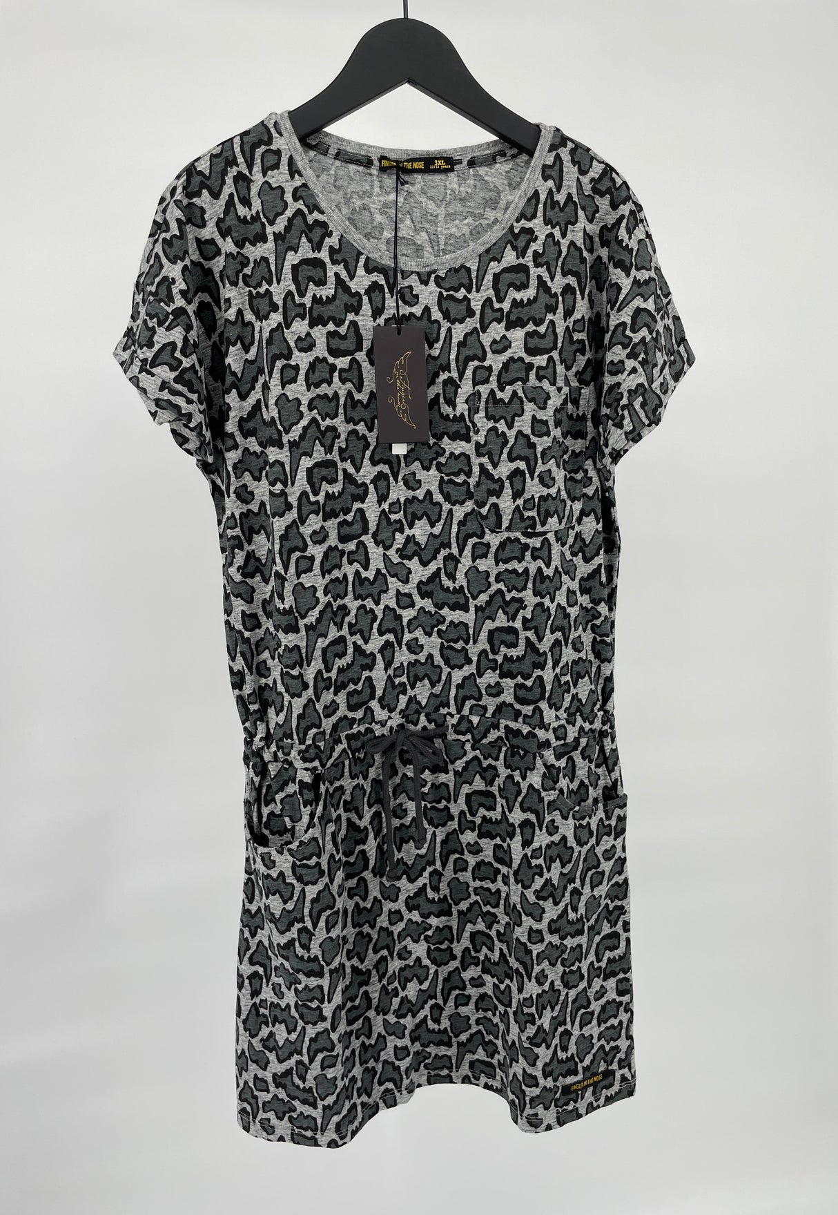 Jurk Grijs Panter Print