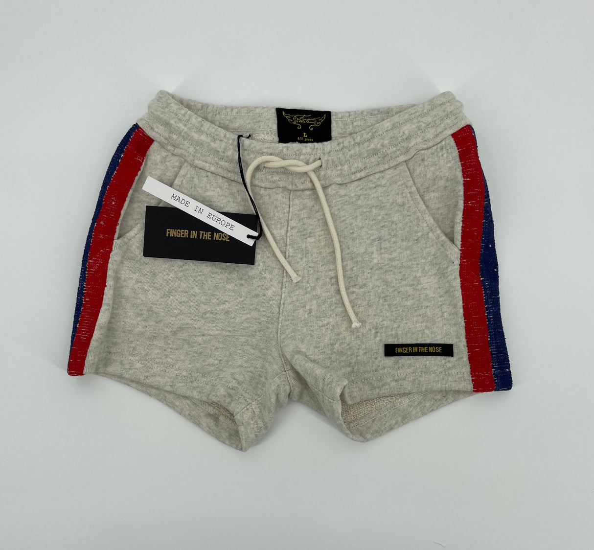 Korte Broek Beige Rood Blauw Maat 122