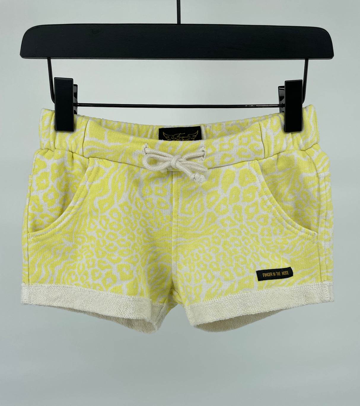 Korte Broek Geel Beige Luipaard Maat 122