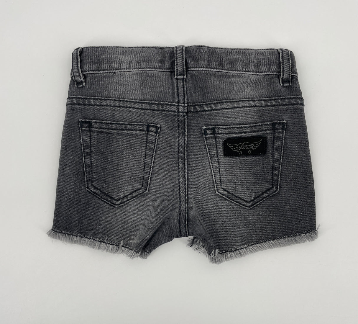 Korte Broek Denim Grijs Rafels Maat 110