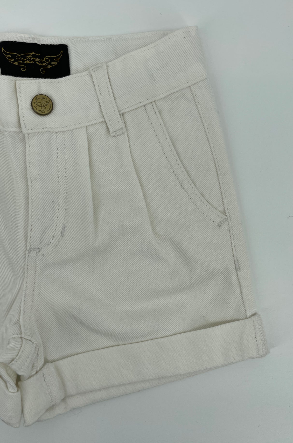 Korte Broek Wit Denim Maat 122