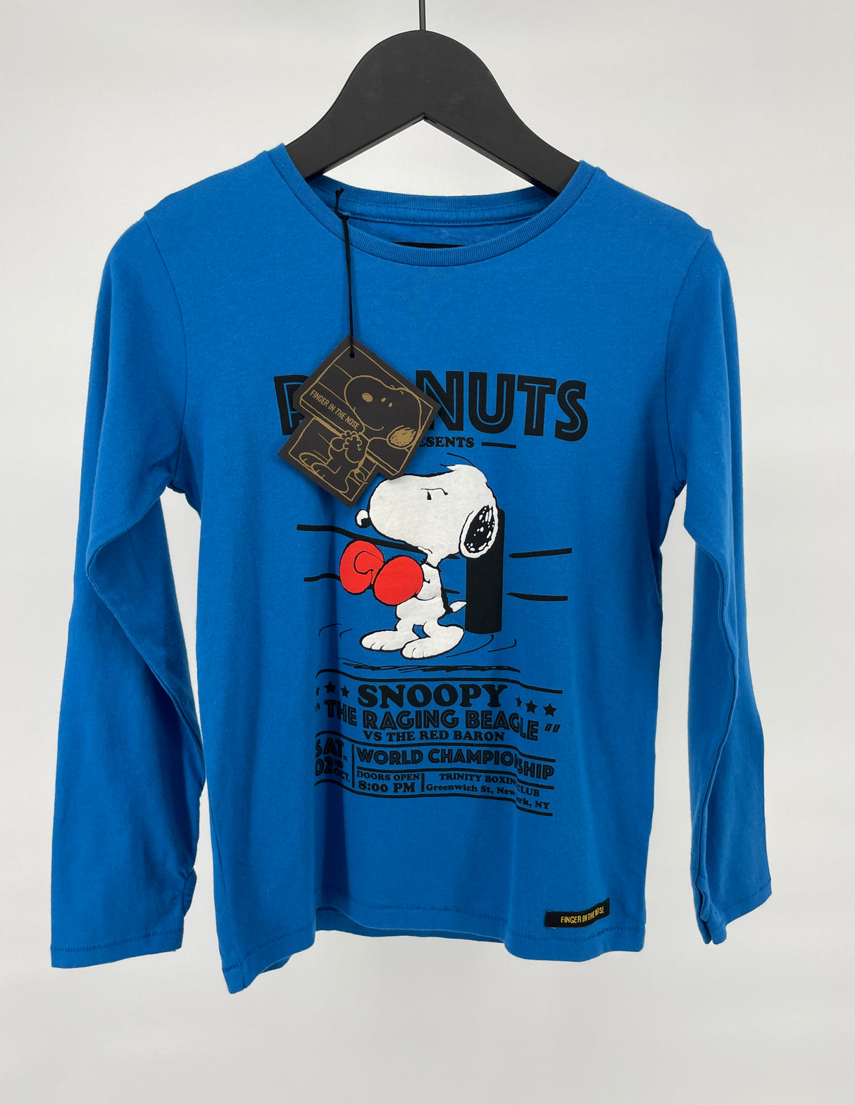 Longsleeve Blauw Snoopy Boksen Maat 122
