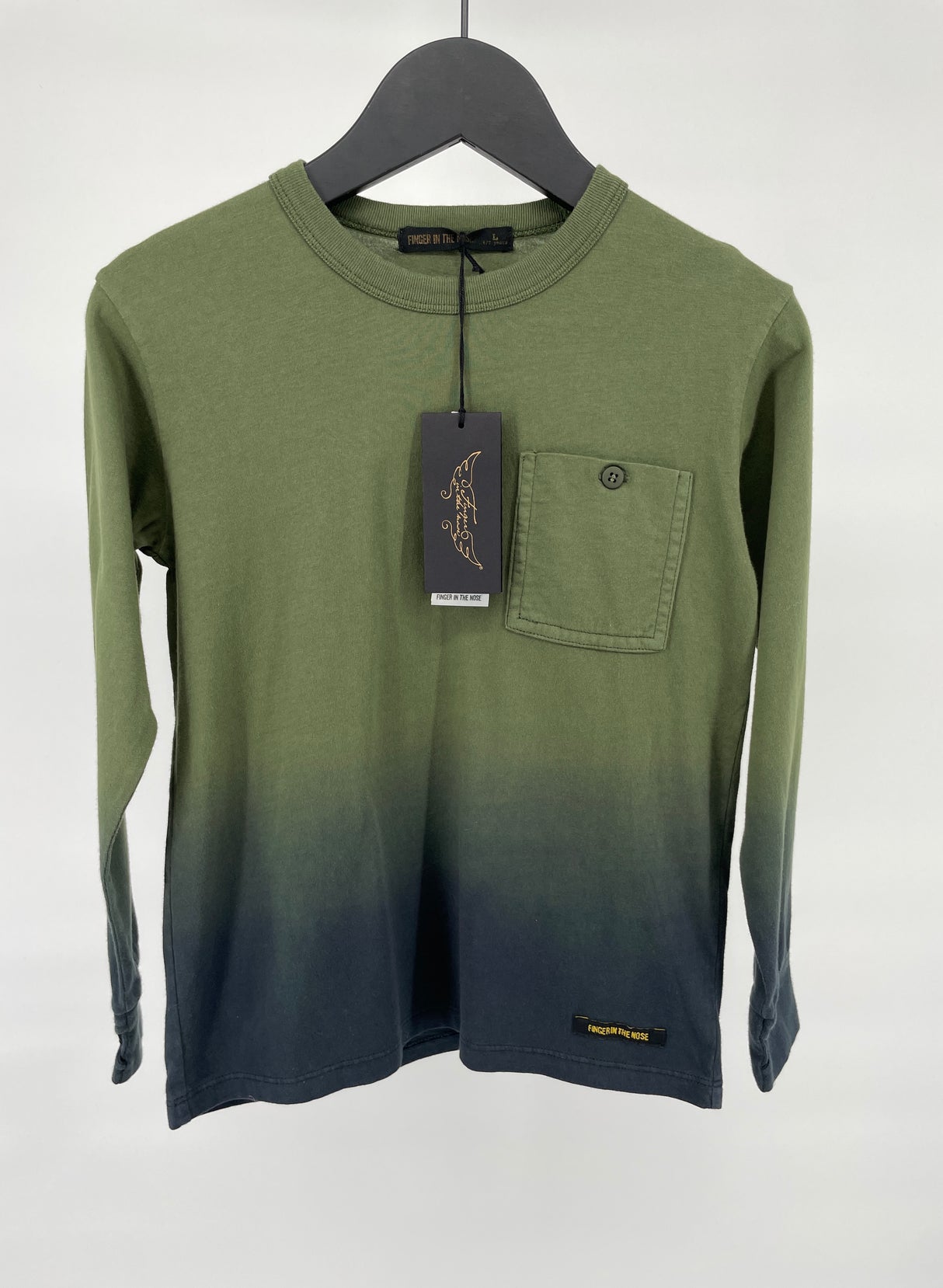 Longsleeve Groen Dip Dye Maat 122