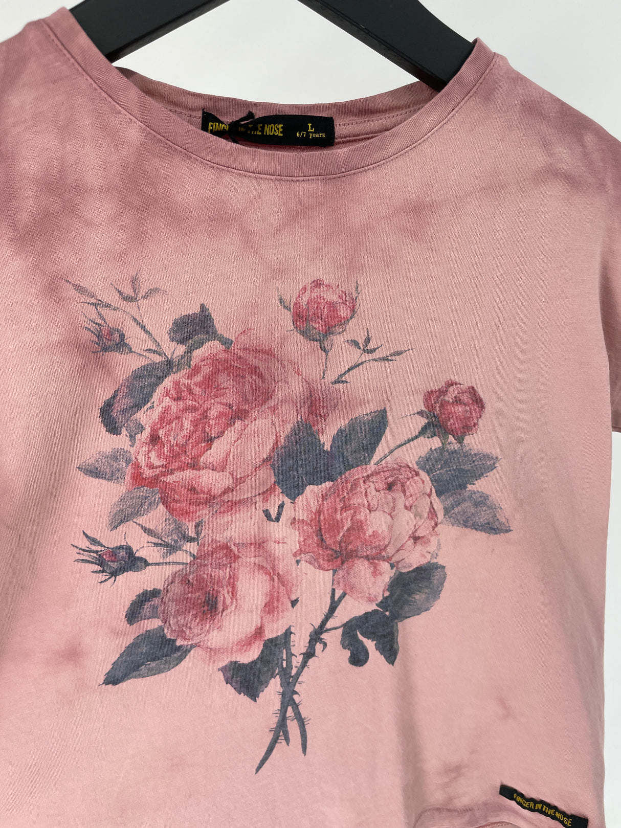 Longsleeve Roze met Rozen Maat 122