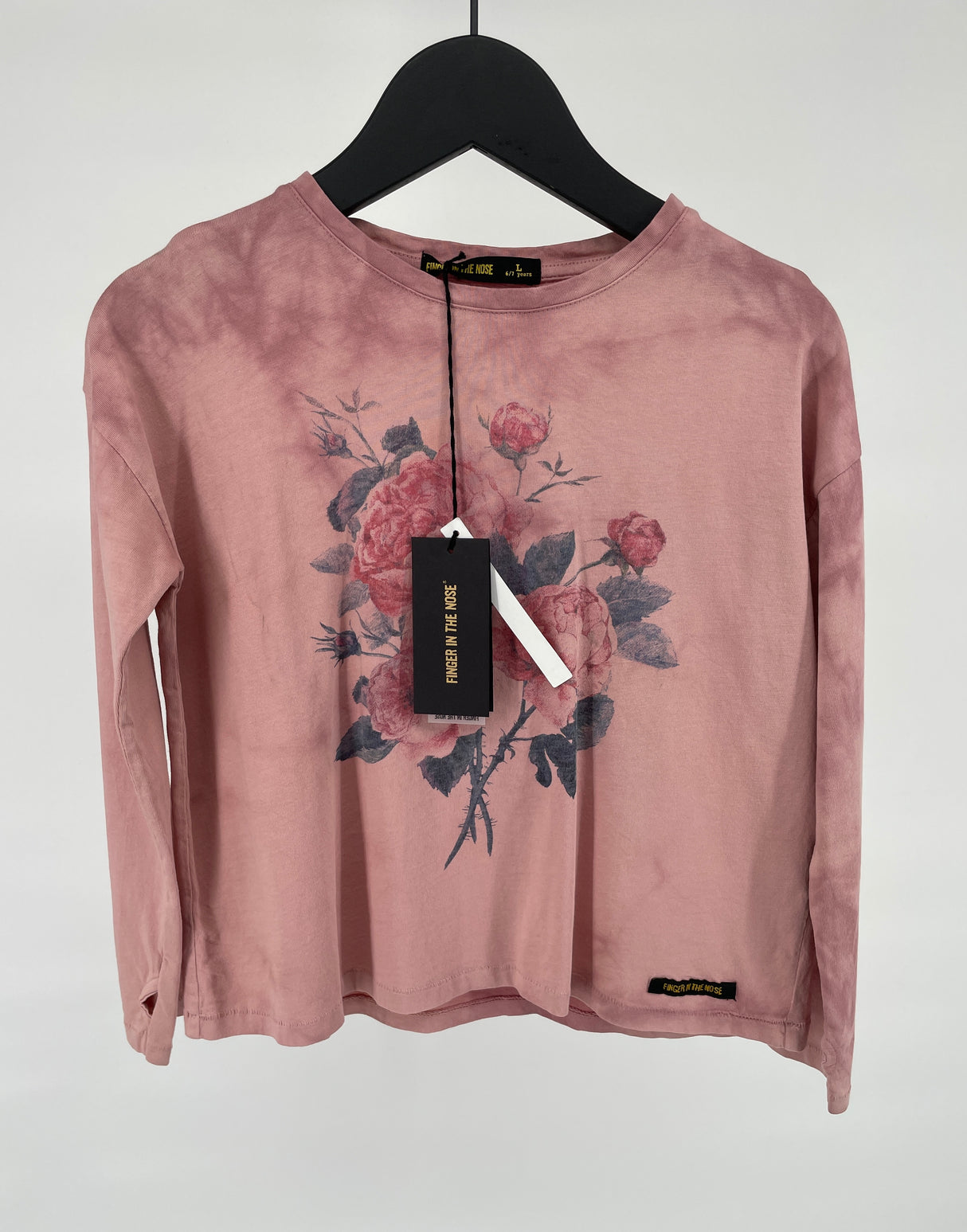 Longsleeve Roze met Rozen Maat 122