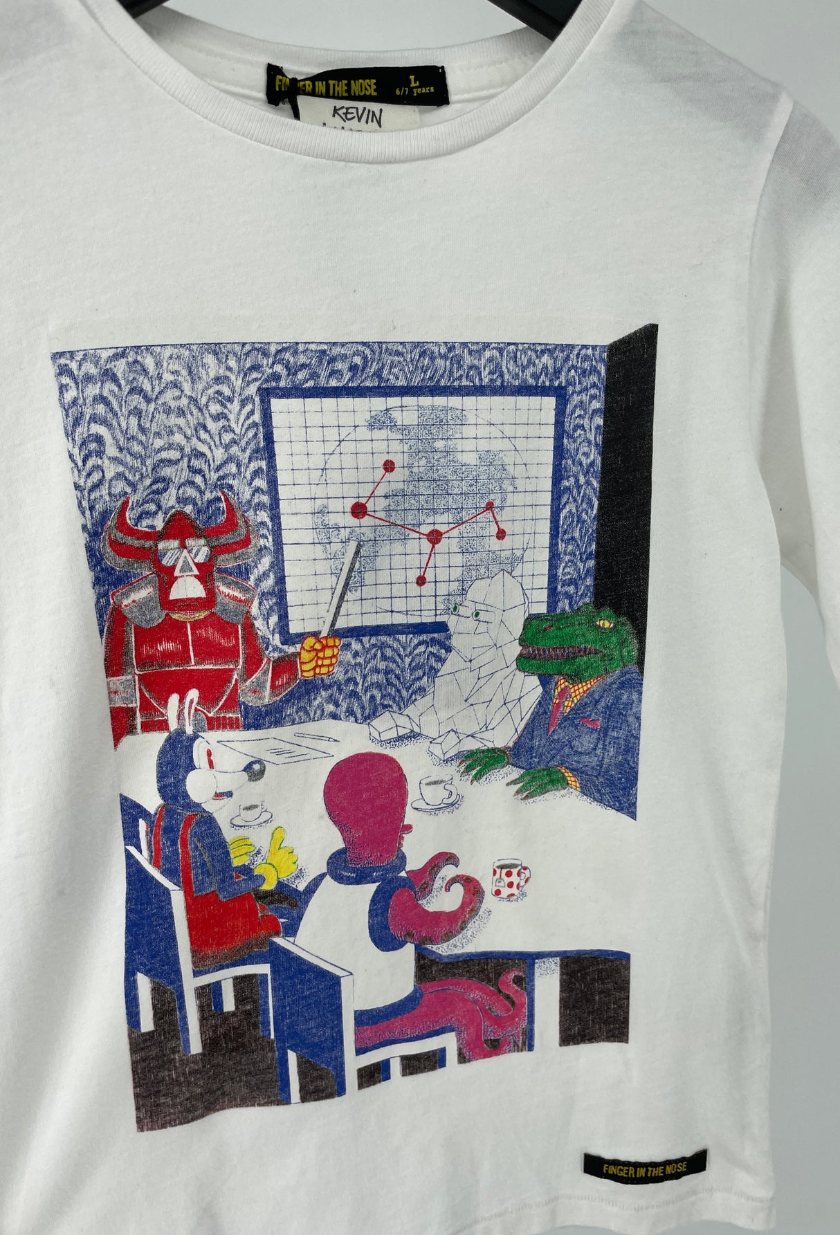 Longsleeve Wit Monsters Maat 122