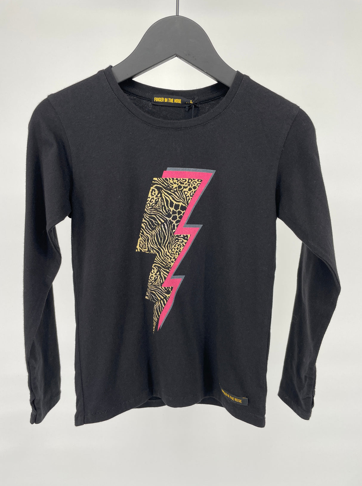 Longsleeve Zwart Bliksem Maat 122