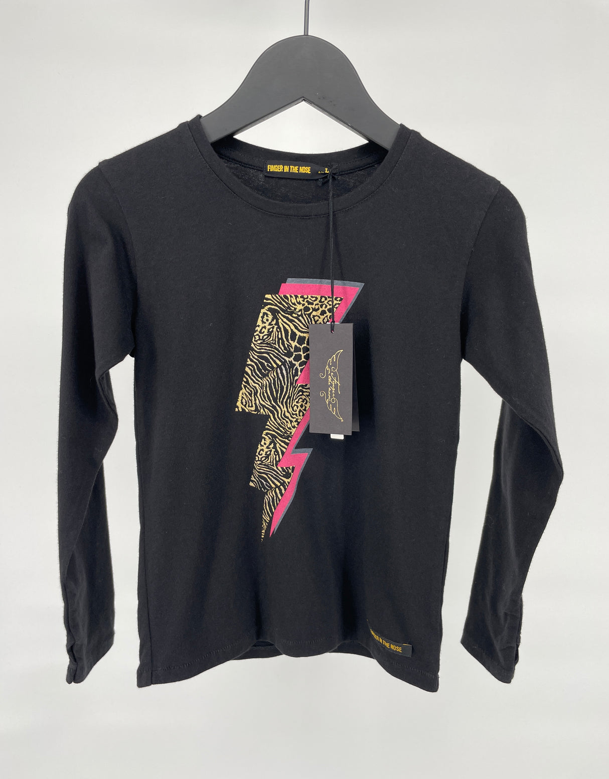 Longsleeve Zwart Bliksem Maat 122