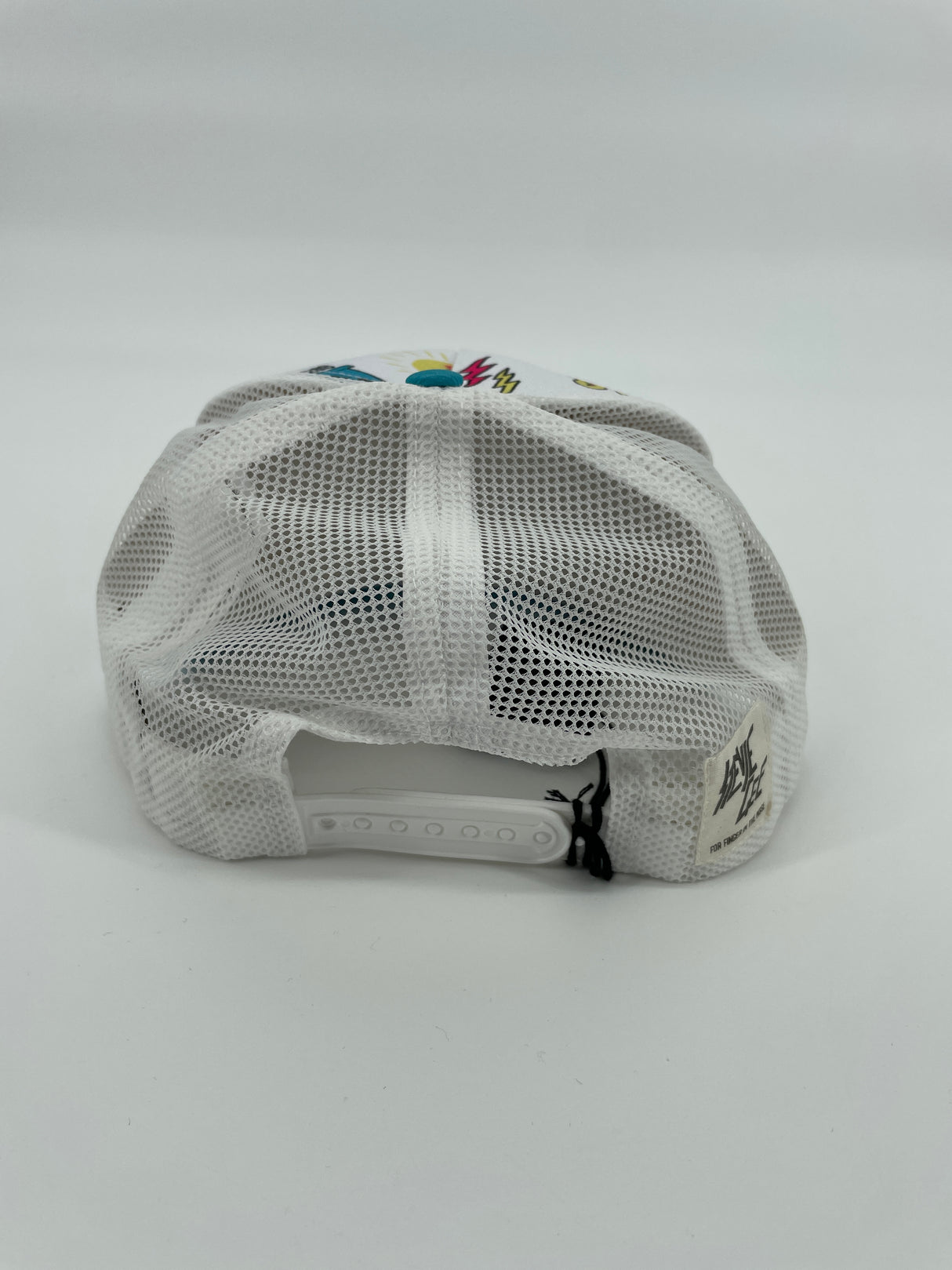 Trucker Pet Wit Blauw met Print