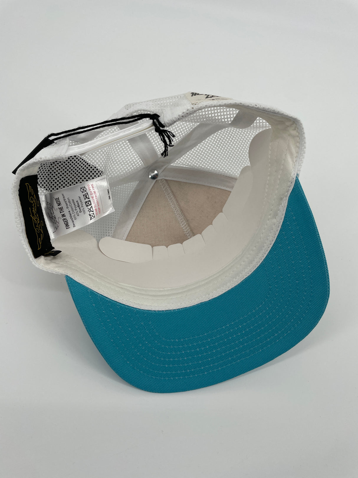 Trucker Pet Wit Blauw met Print