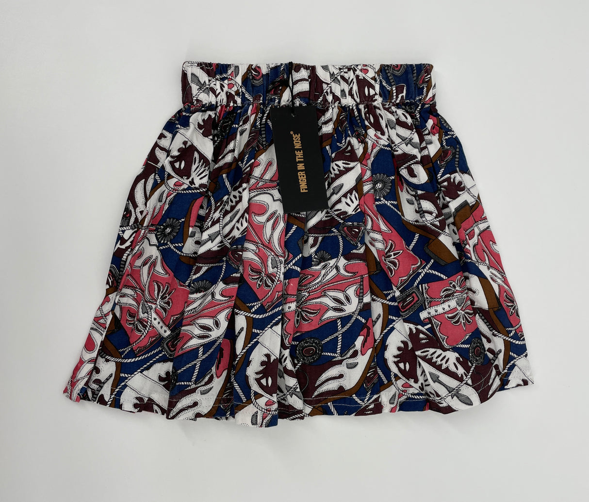 Rokje Roze Blauw Bruin Cowboylaarzen Print