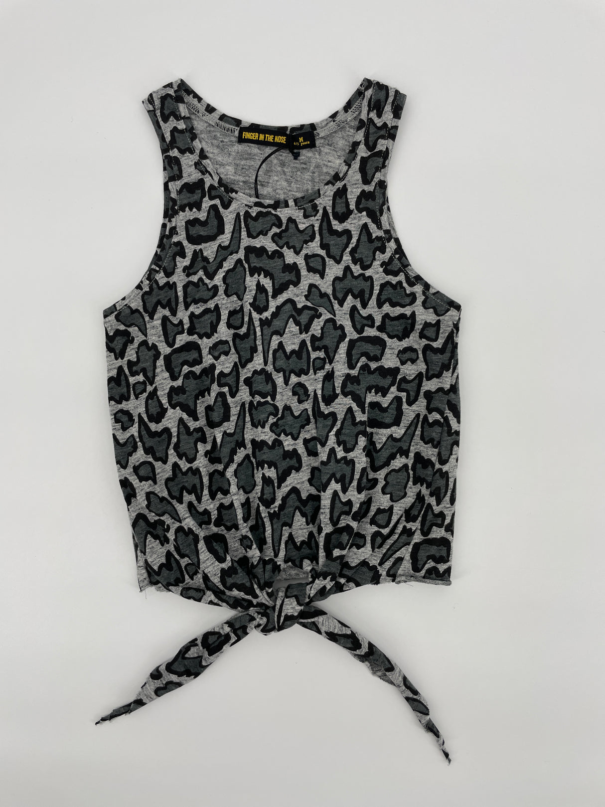 Tanktop Grijs Panter met Strik Maat 110