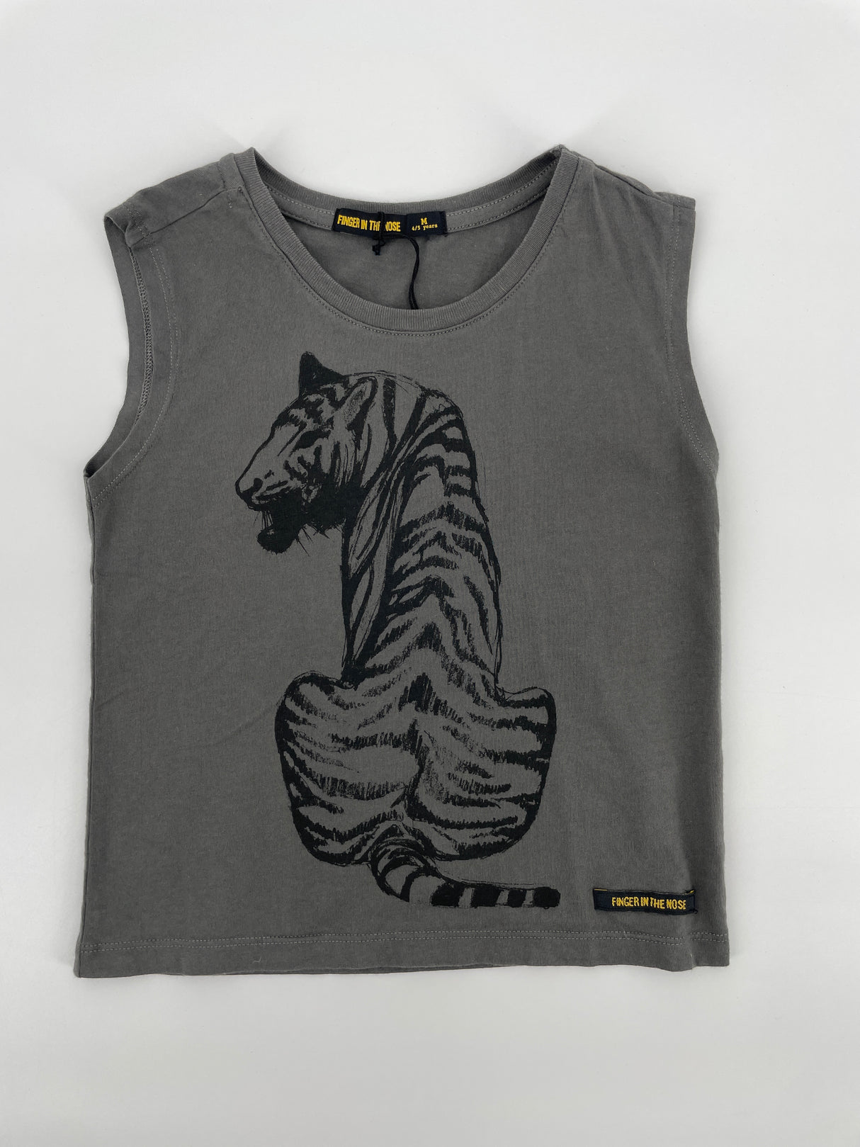 Tanktop Grijs Tijger Maat 110