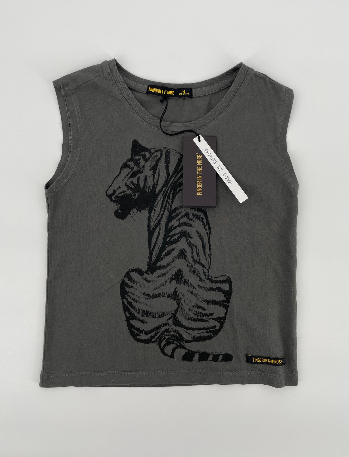 Tanktop Grijs Tijger Maat 110