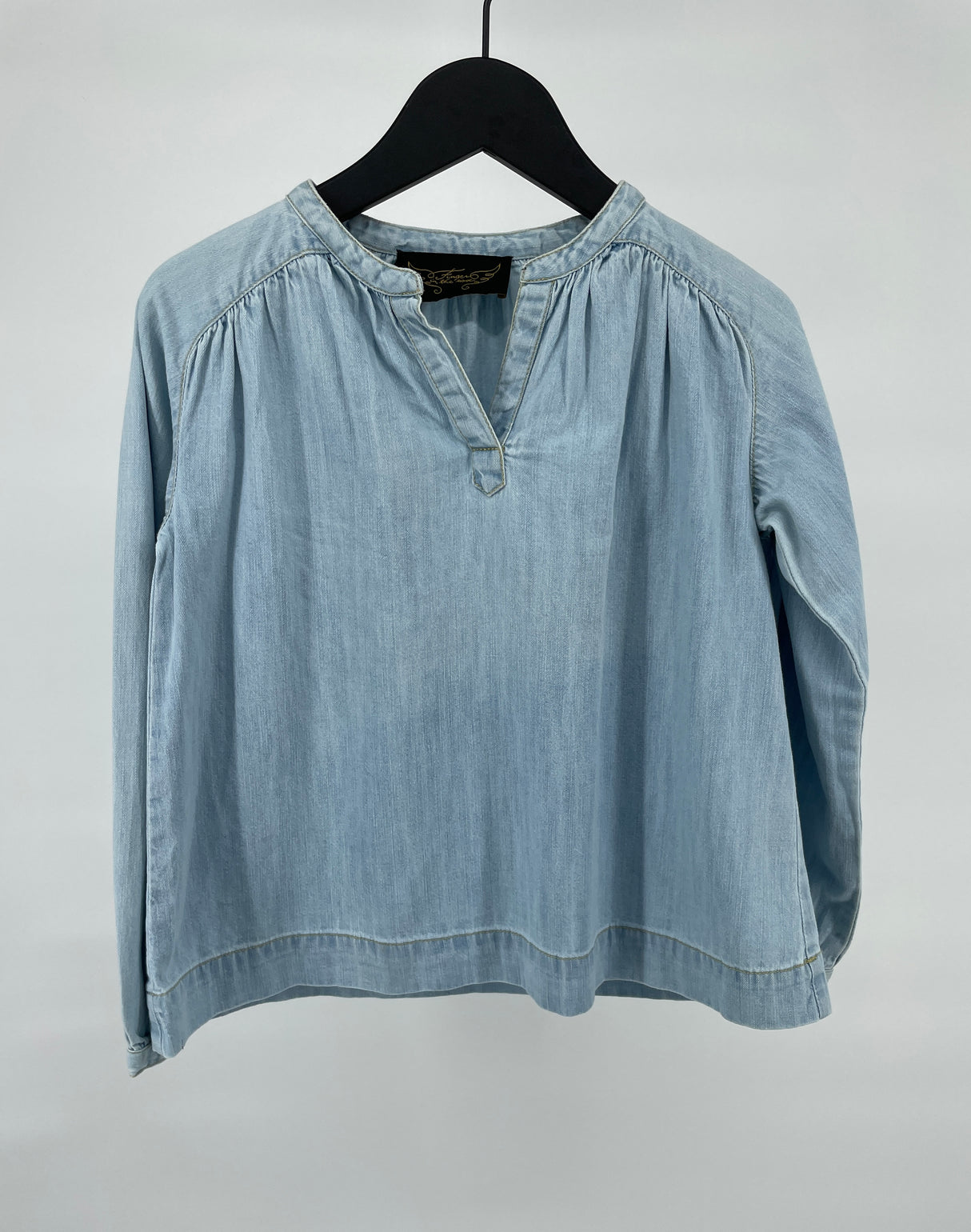 Top Lange Mouwen Blauw Denim Maat 122