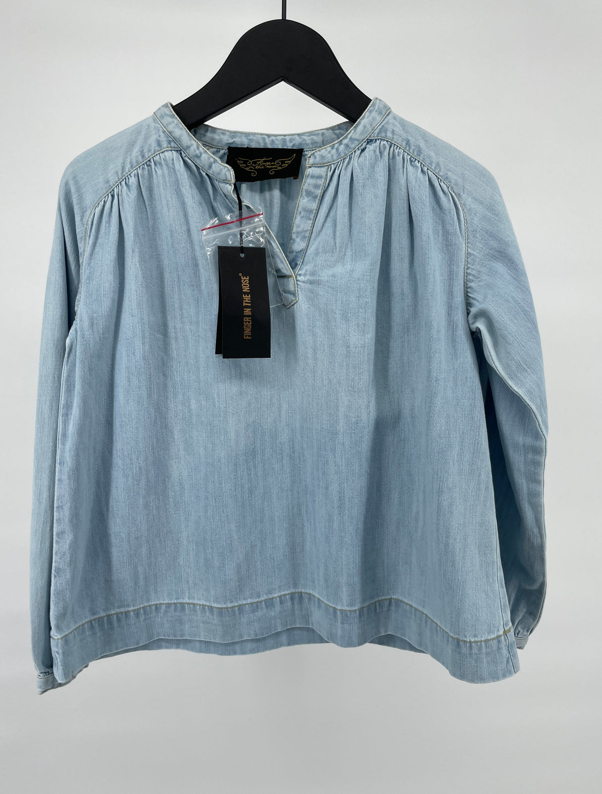 Top Lange Mouwen Blauw Denim Maat 122