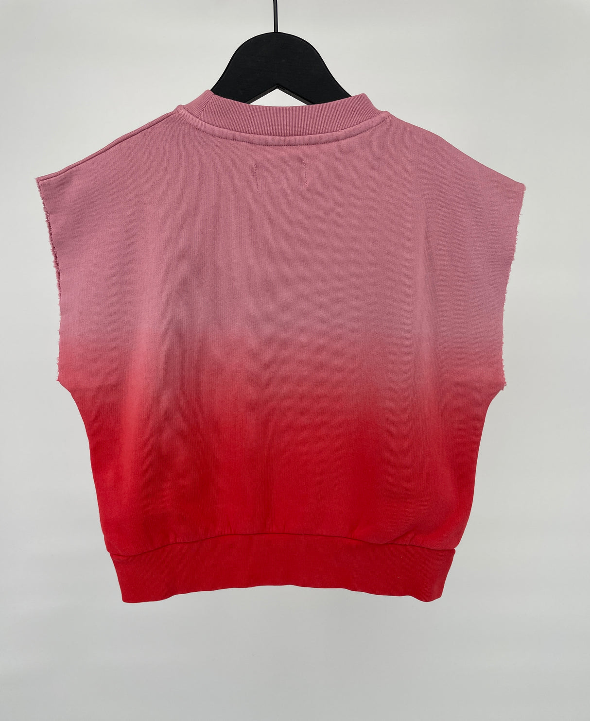 Top Mouwloos Roze Rood Dip Dye Watermeloen