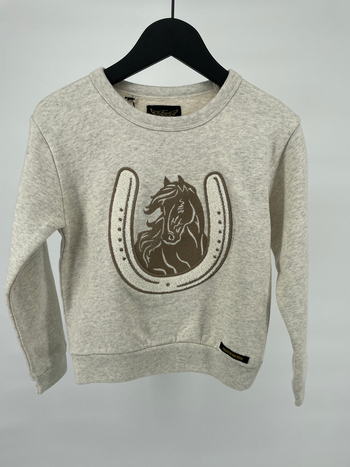 Trui Beige Paard Hoefijzer Maat 122