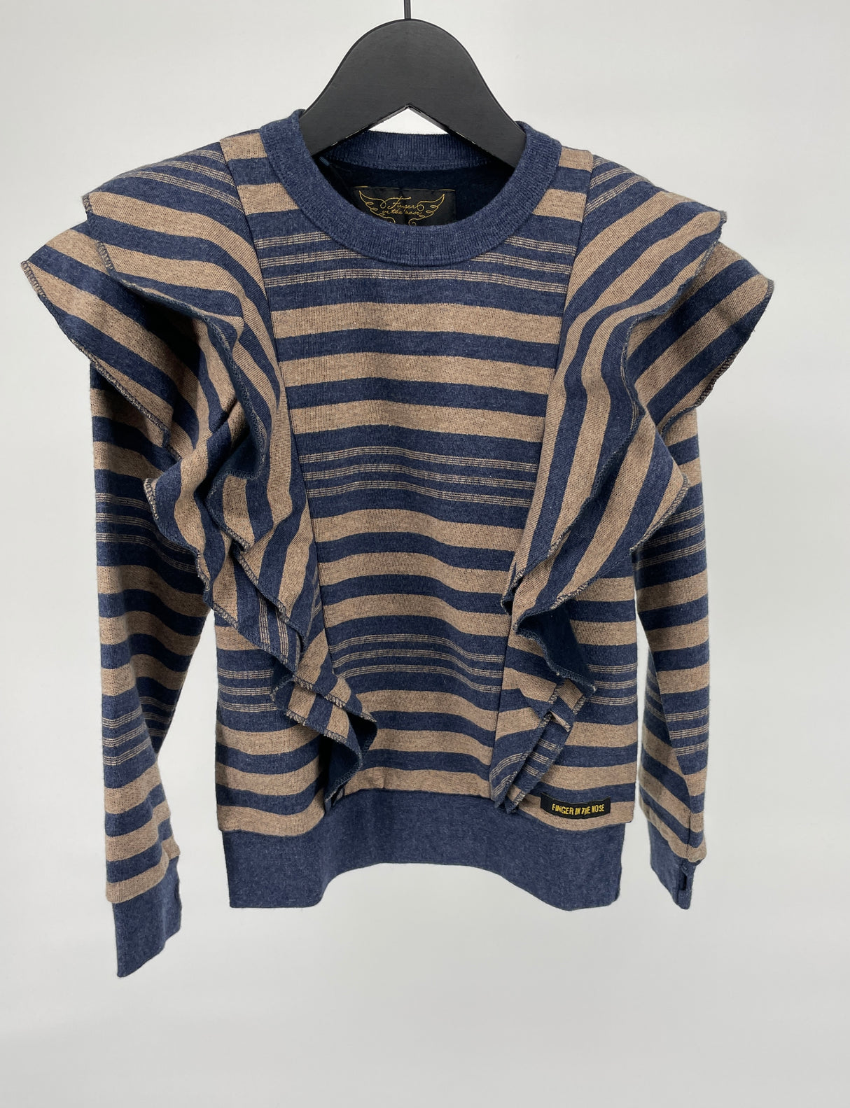 Trui Blauw Bruin Gestreept Roesjes