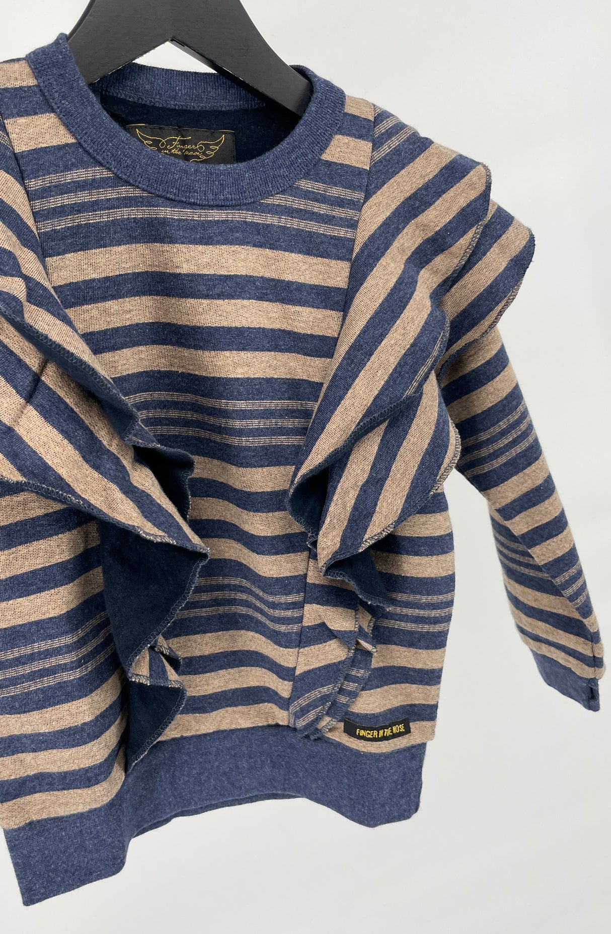 Trui Blauw Bruin Gestreept Roesjes