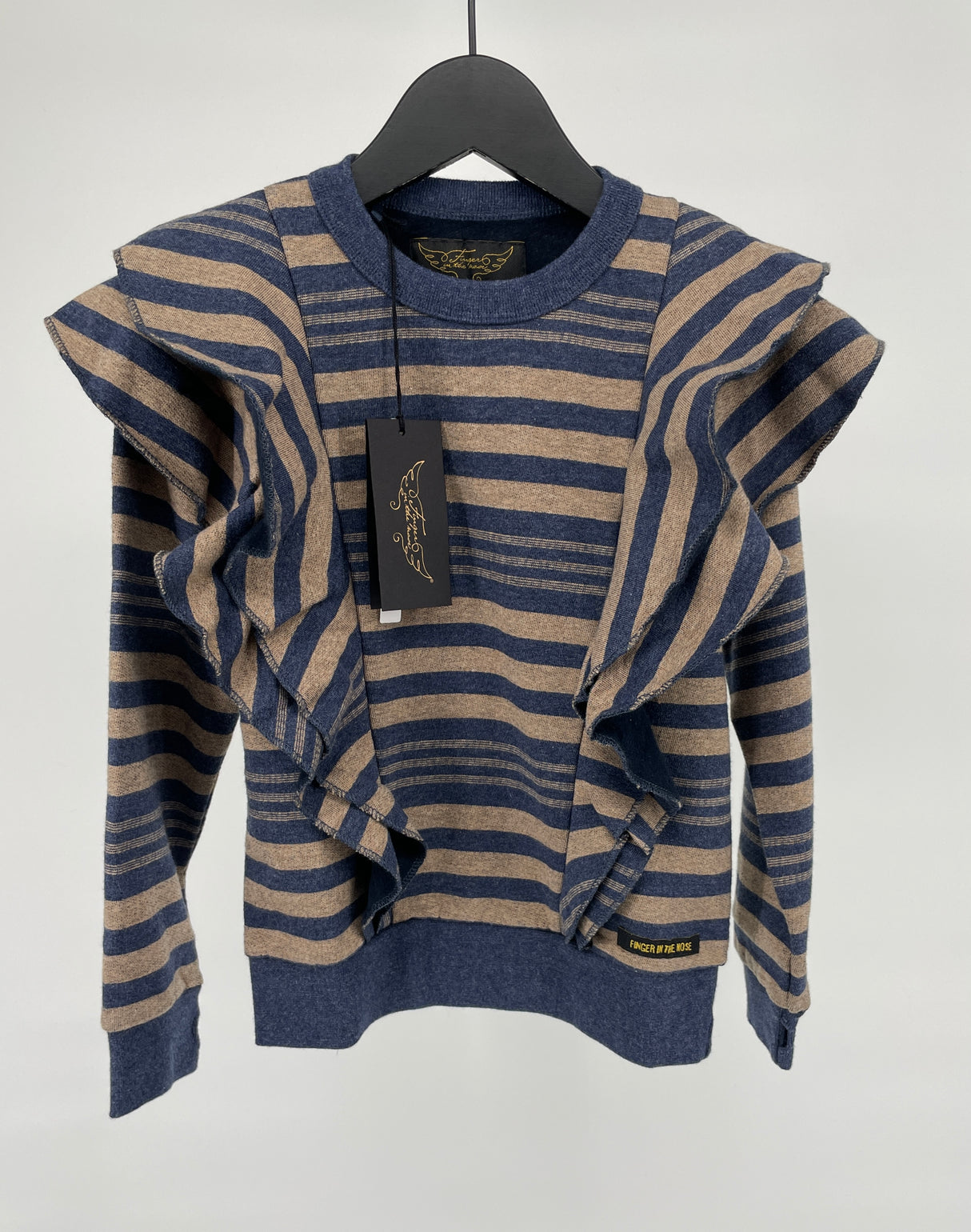 Trui Blauw Bruin Gestreept Roesjes