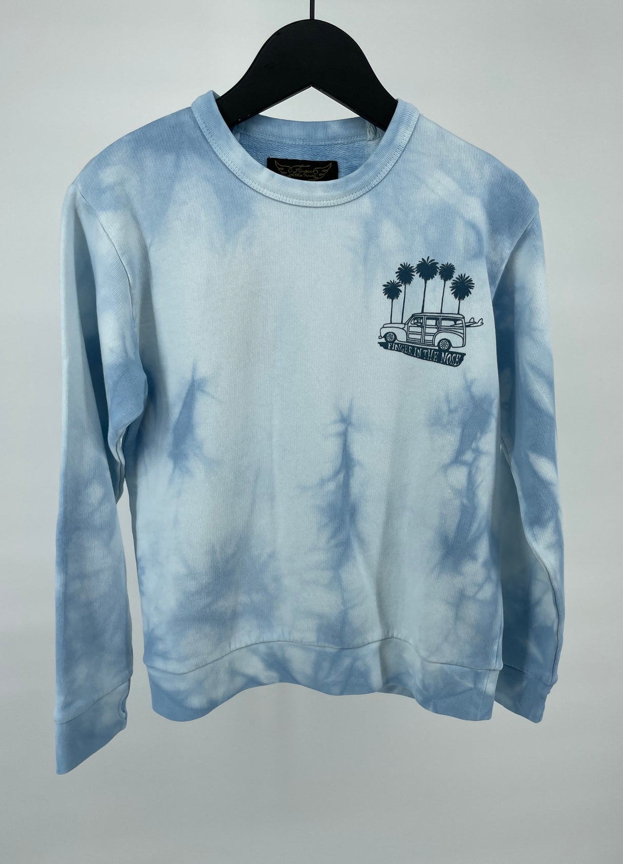 Trui Lichtblauw Tie Dye Maat 134