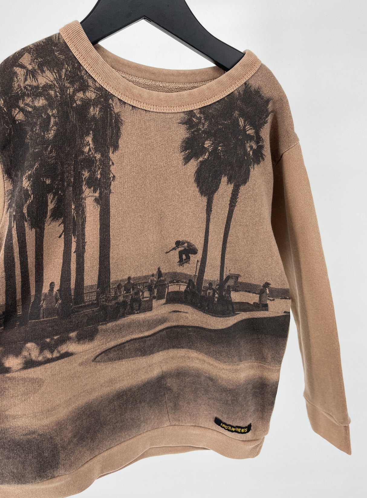 Trui Bruin met Skate Print Maat 110