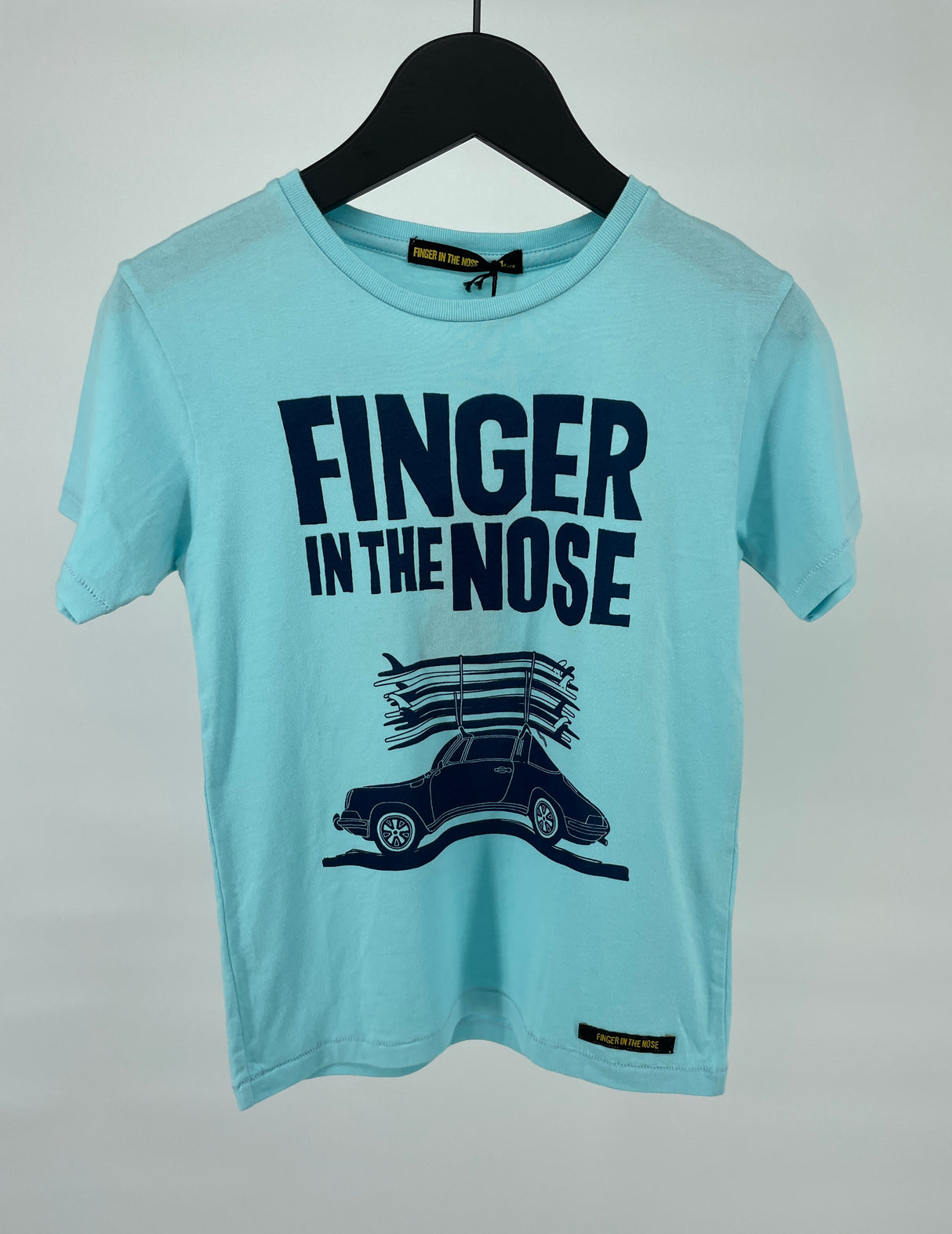 T-shirt Blauw Auto Surfplank Maat 122