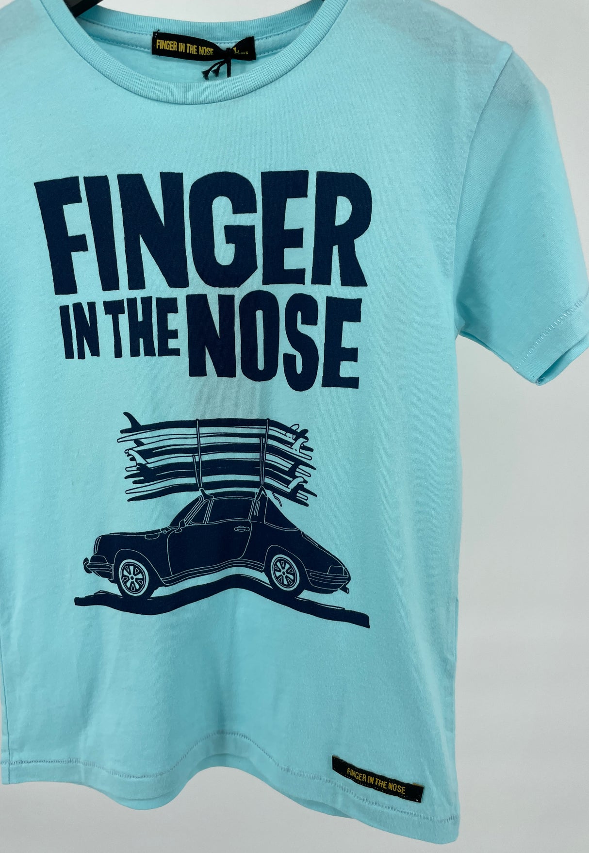 T-shirt Blauw Auto Surfplank Maat 122