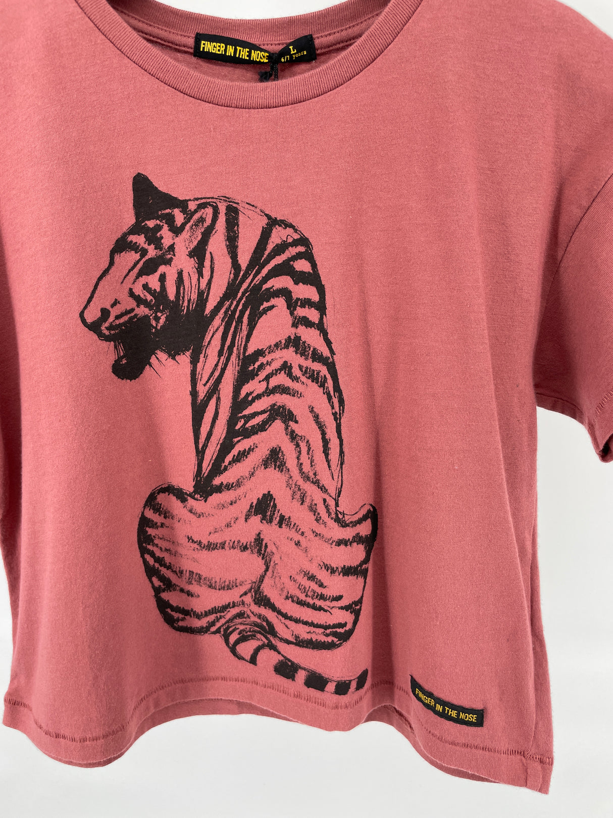 T-shirt Bordeaux Rood Tijger Maat 122