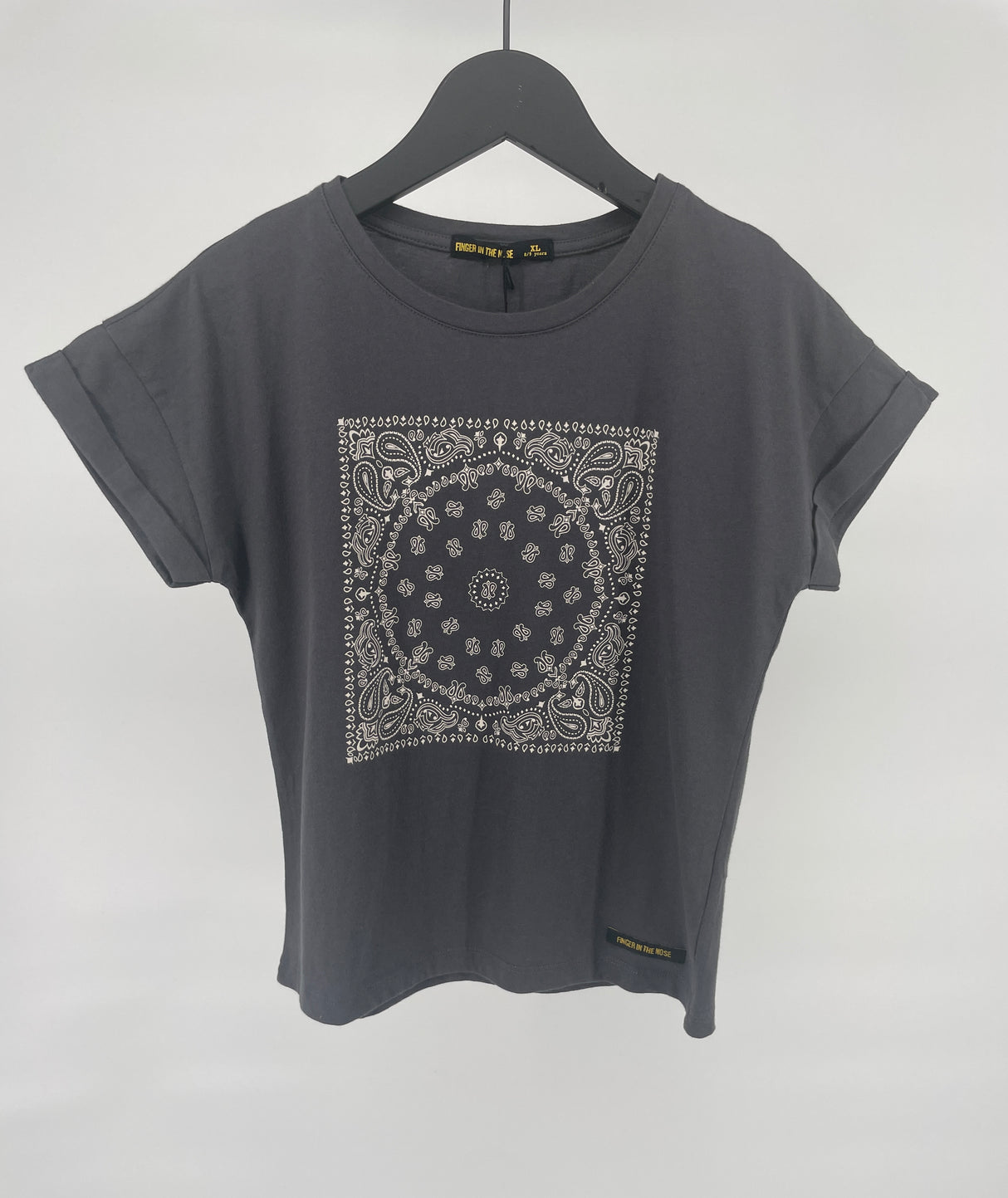T-shirt Donkergrijs Mandala Maat 134