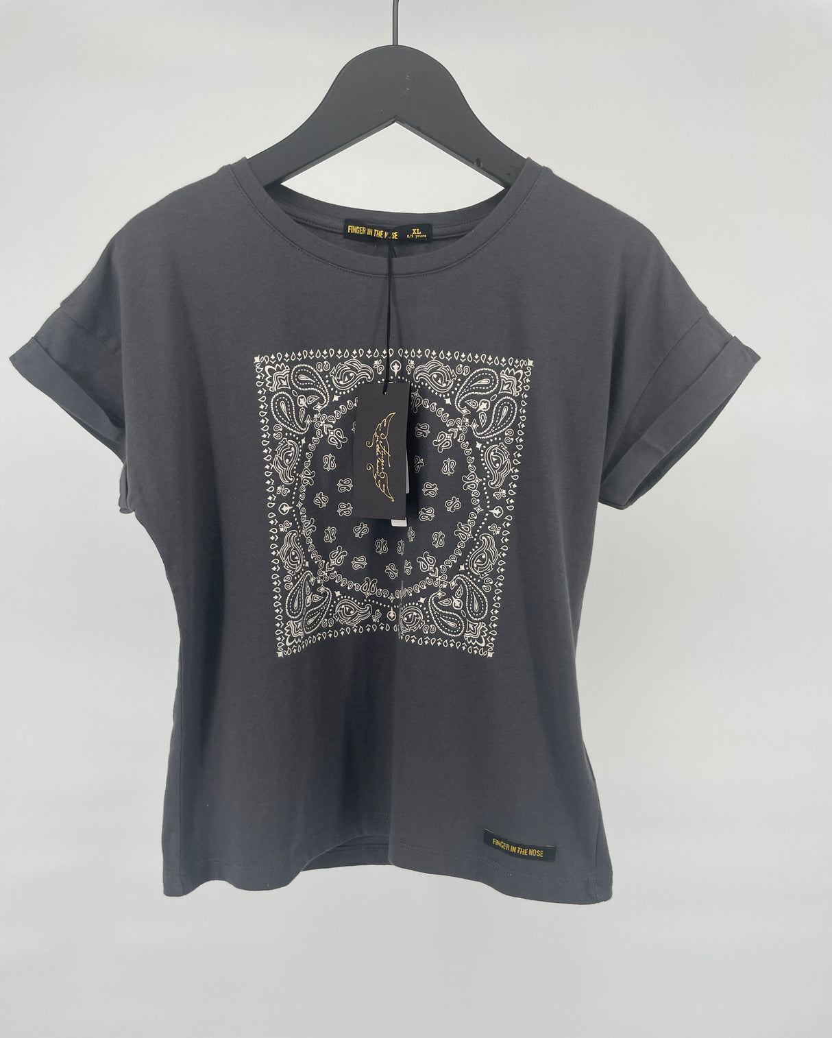 T-shirt Donkergrijs Mandala Maat 134